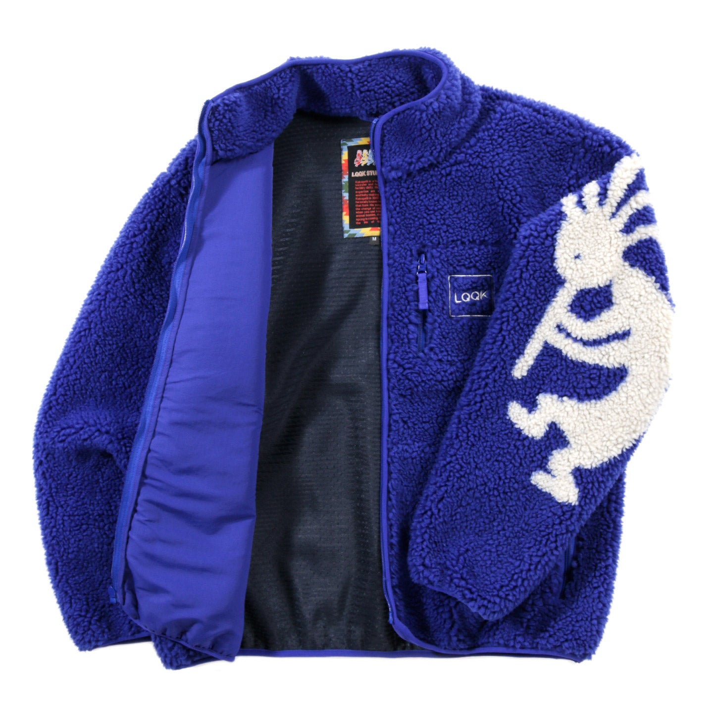 LQQK STUDIO KOKOPELLI FLEECE ROYAL BLUE