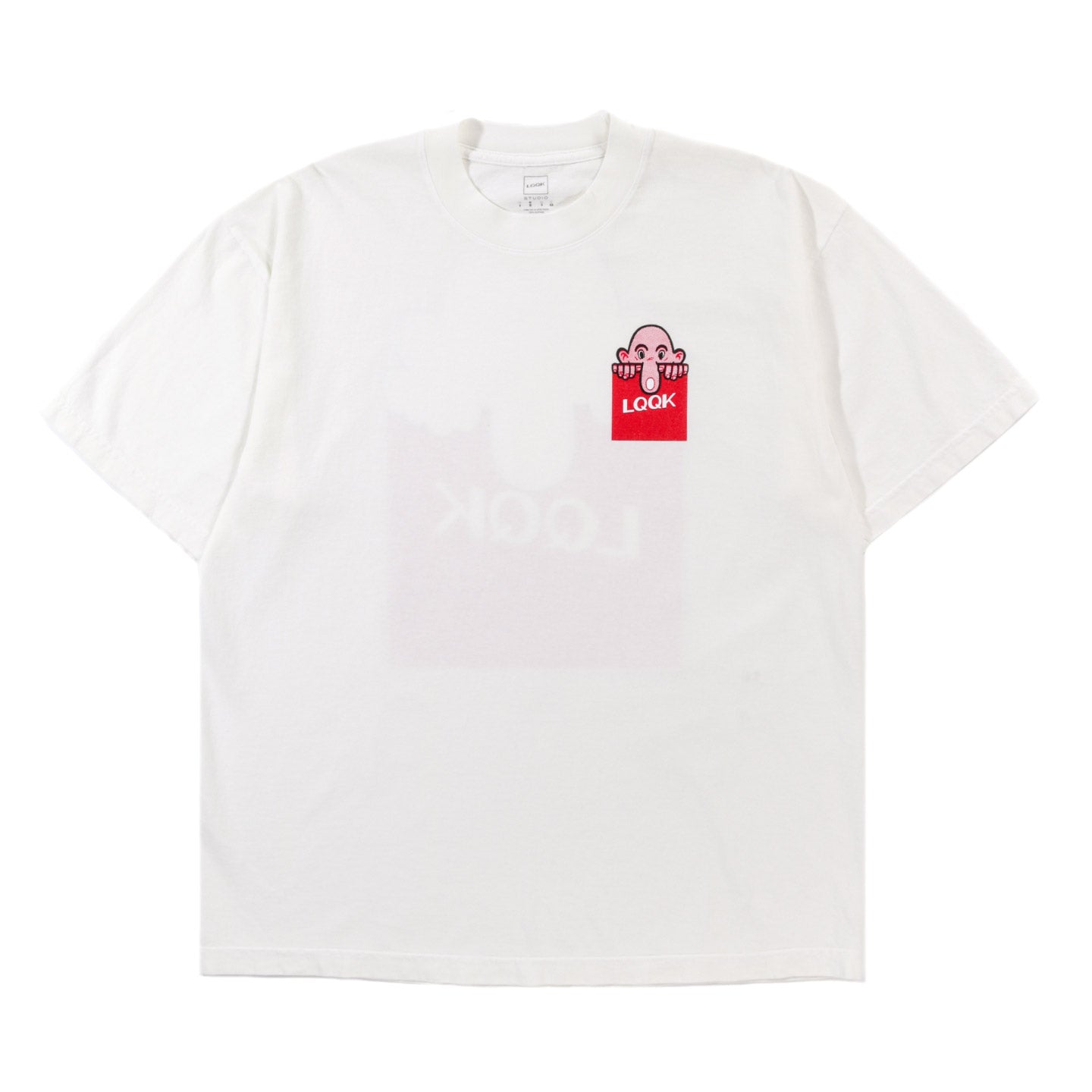 LQQK STUDIO ERIC ELMS KILROY LQQK LOGO TEE OFF-WHITE