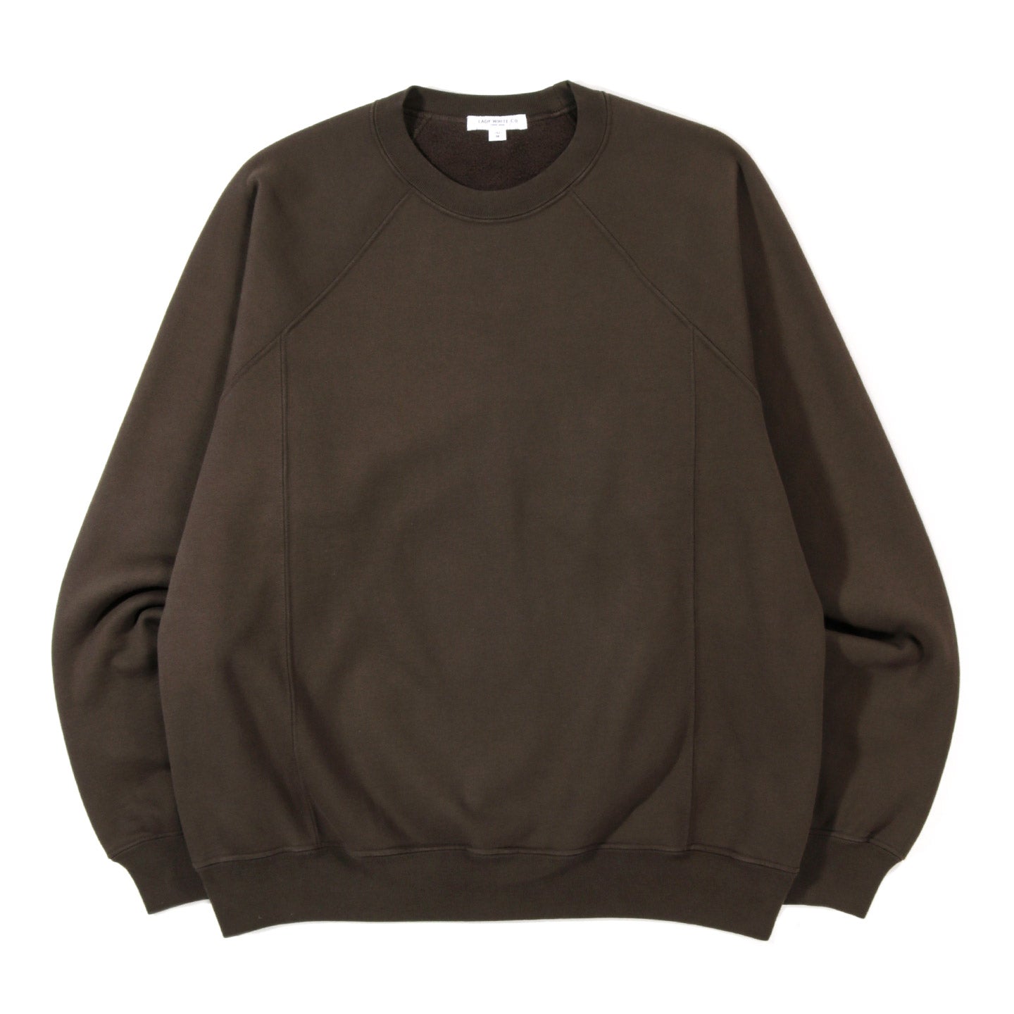 LADY WHITE CO. HEAVY GUSSET CREWNECK BLACK OLIVE