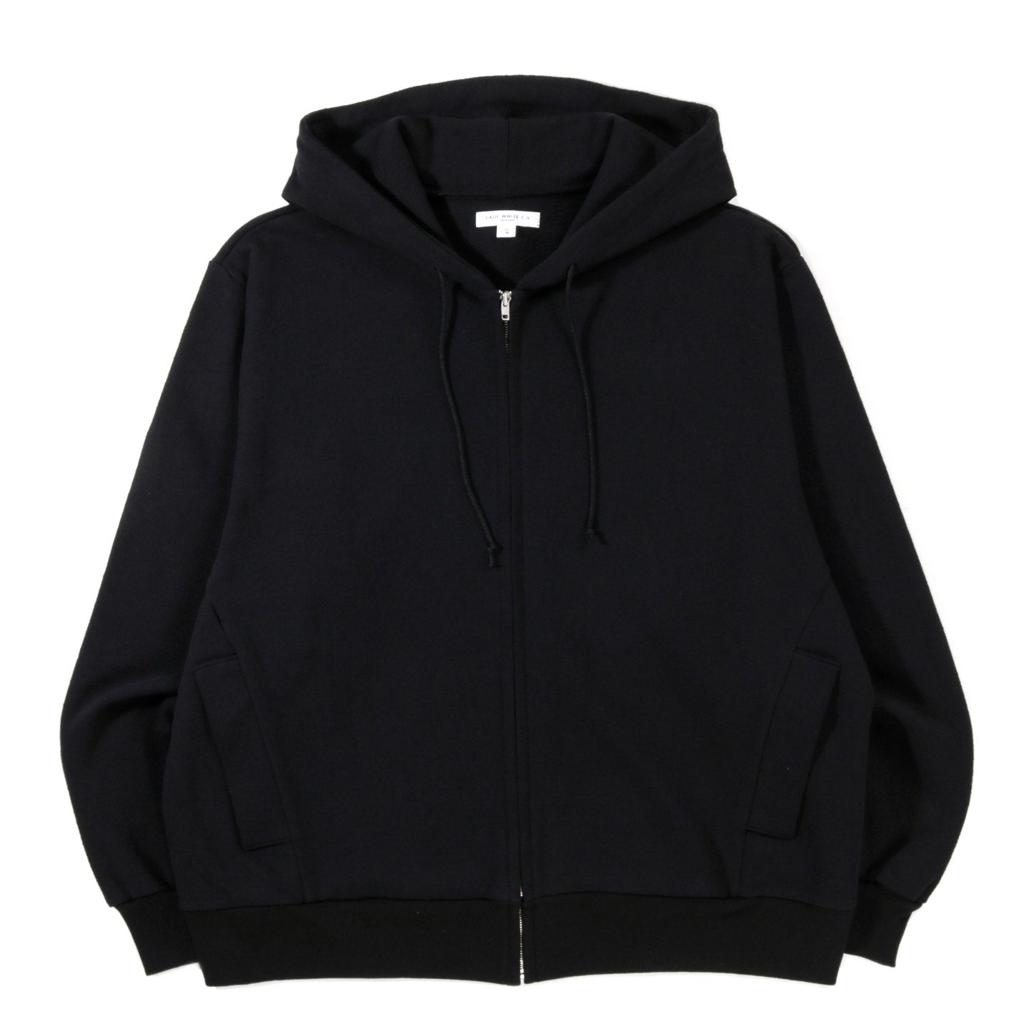 LADY WHITE CO. TEXTURED ZIP HOODIE BLACK