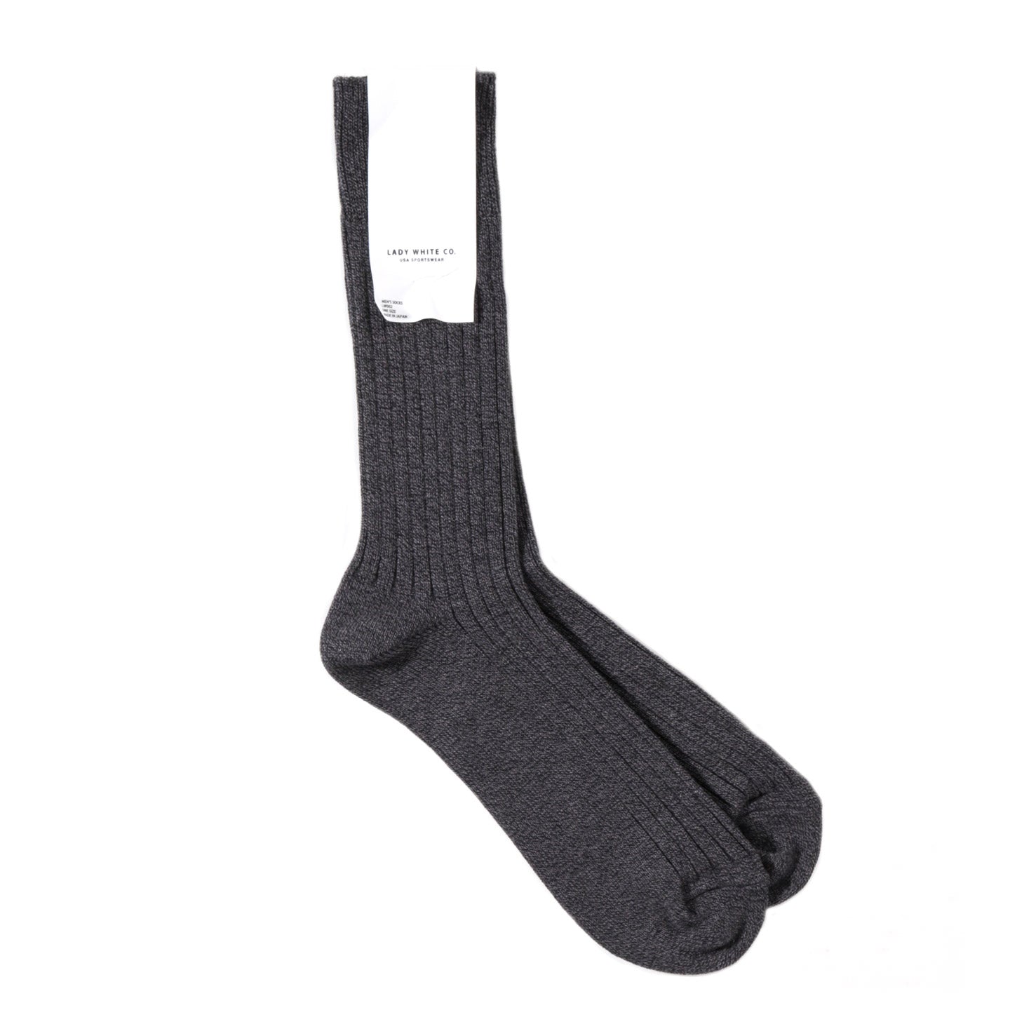 LADY WHITE CO. LWC SOCKS BLACK MELANGE