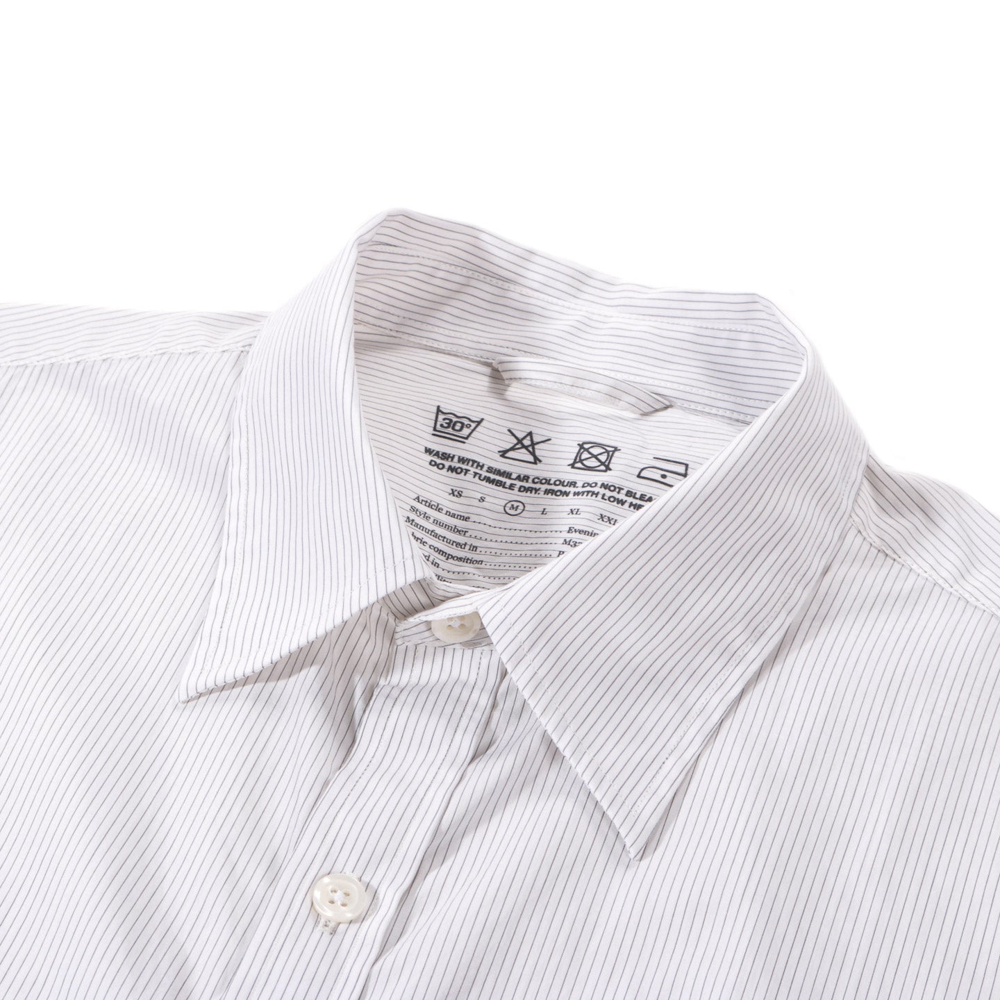 MFPEN EVENING SHIRT WHITE MINI STRIPE