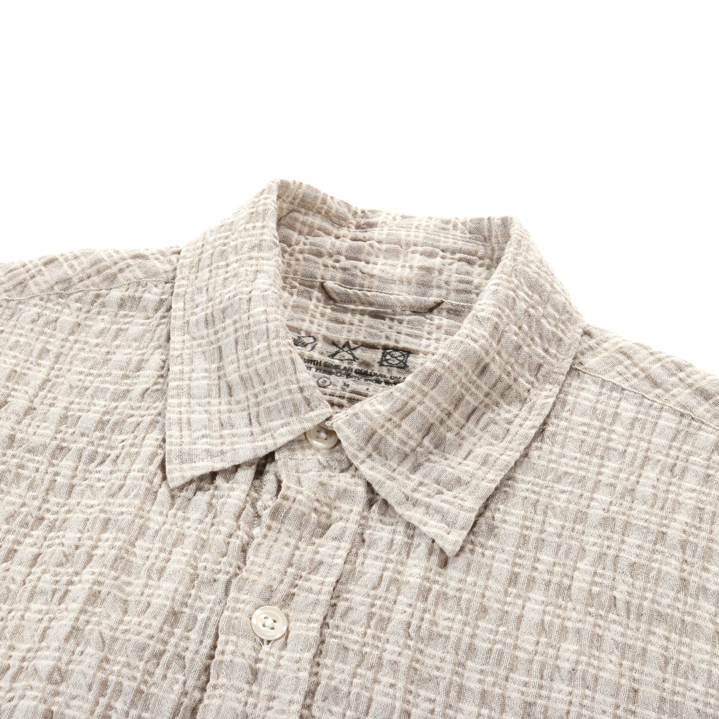 MFPEN EXECUTIVE SHIRT BEIGE STRUCTURE CHECK