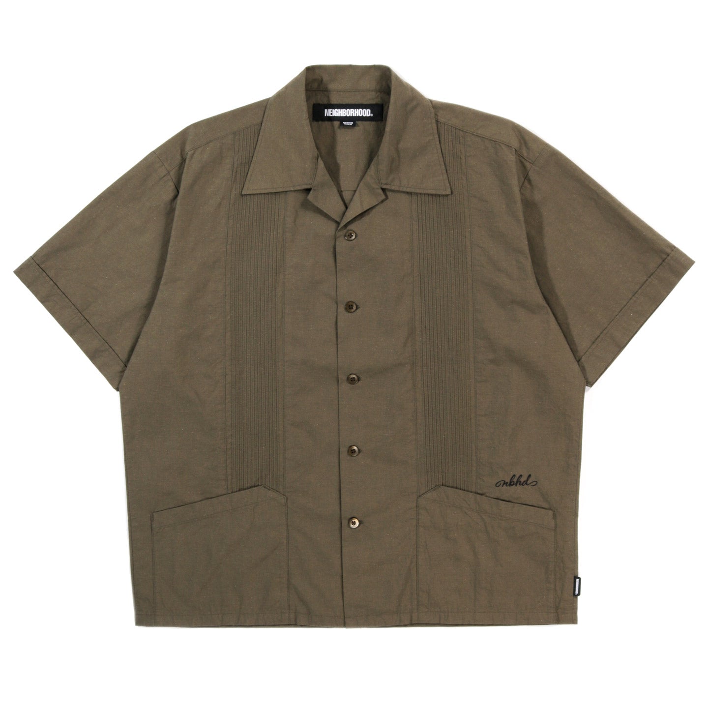 NEIGHBORHOOD GUAYABERA SHIRT OLIVE DRAB