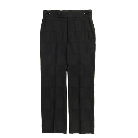 NEEDLES SIDE TAB TROUSER R/W BLOCK JACQUARD BLACK