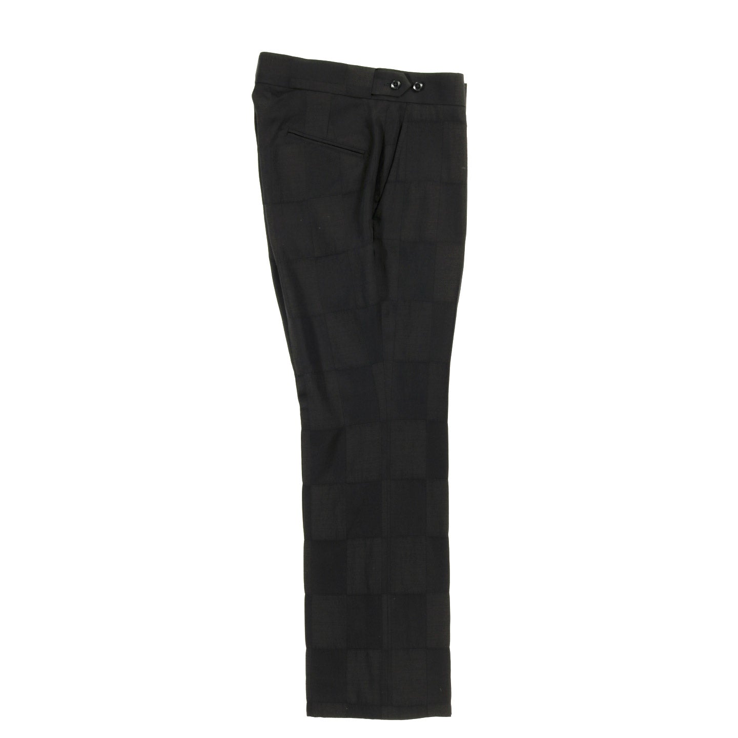 NEEDLES SIDE TAB TROUSER R/W BLOCK JACQUARD BLACK