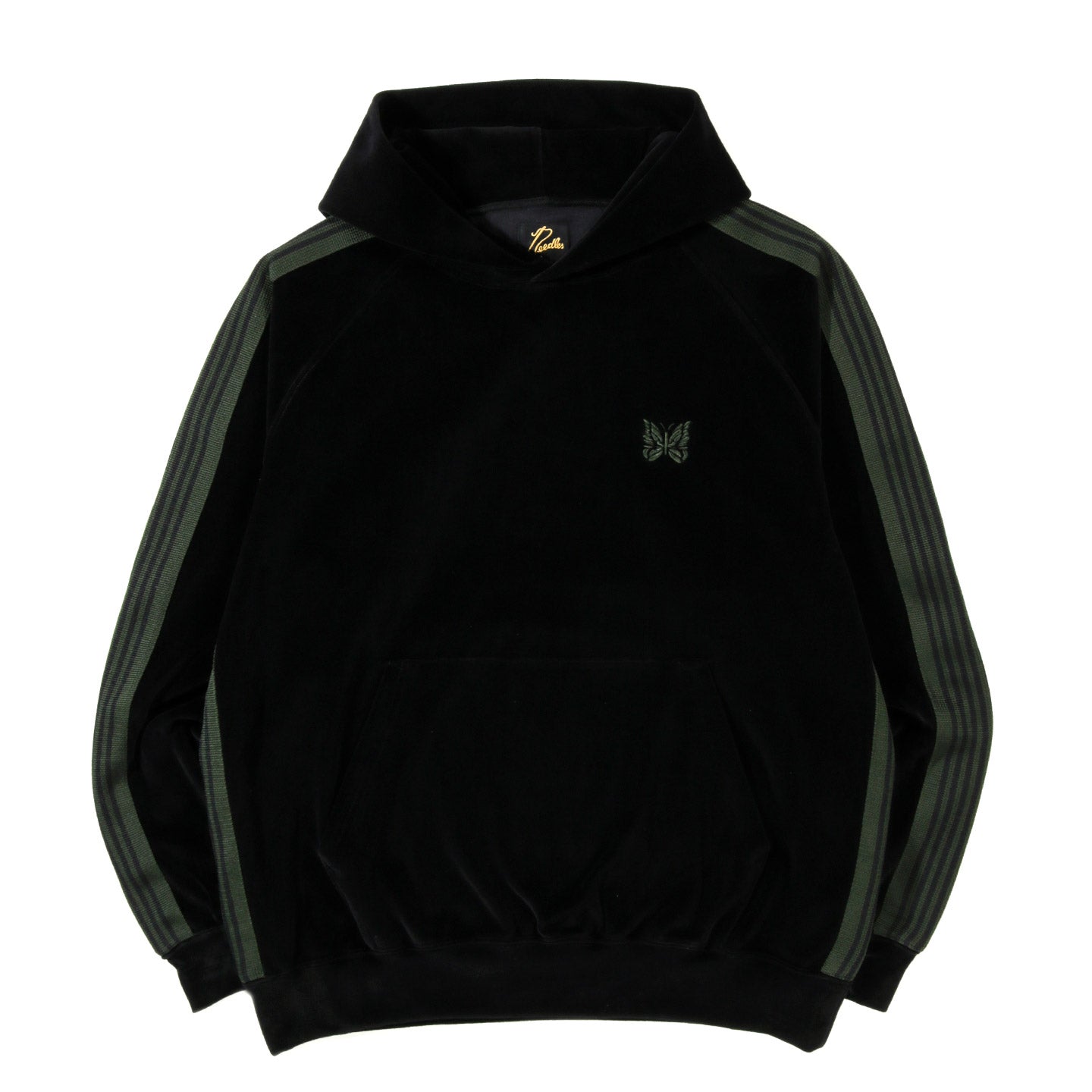 NEEDLES TRACK HOODY VELOUR BLACK