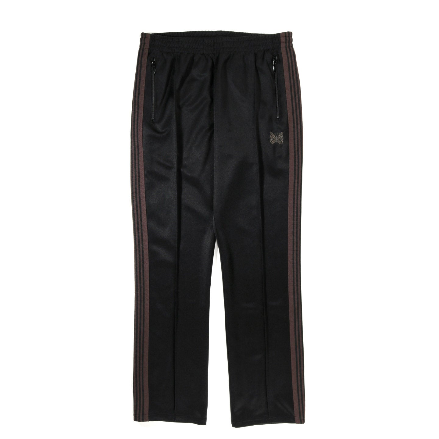 NEEDLES NARROW TRACK PANT POLY SMOOTH BLACK