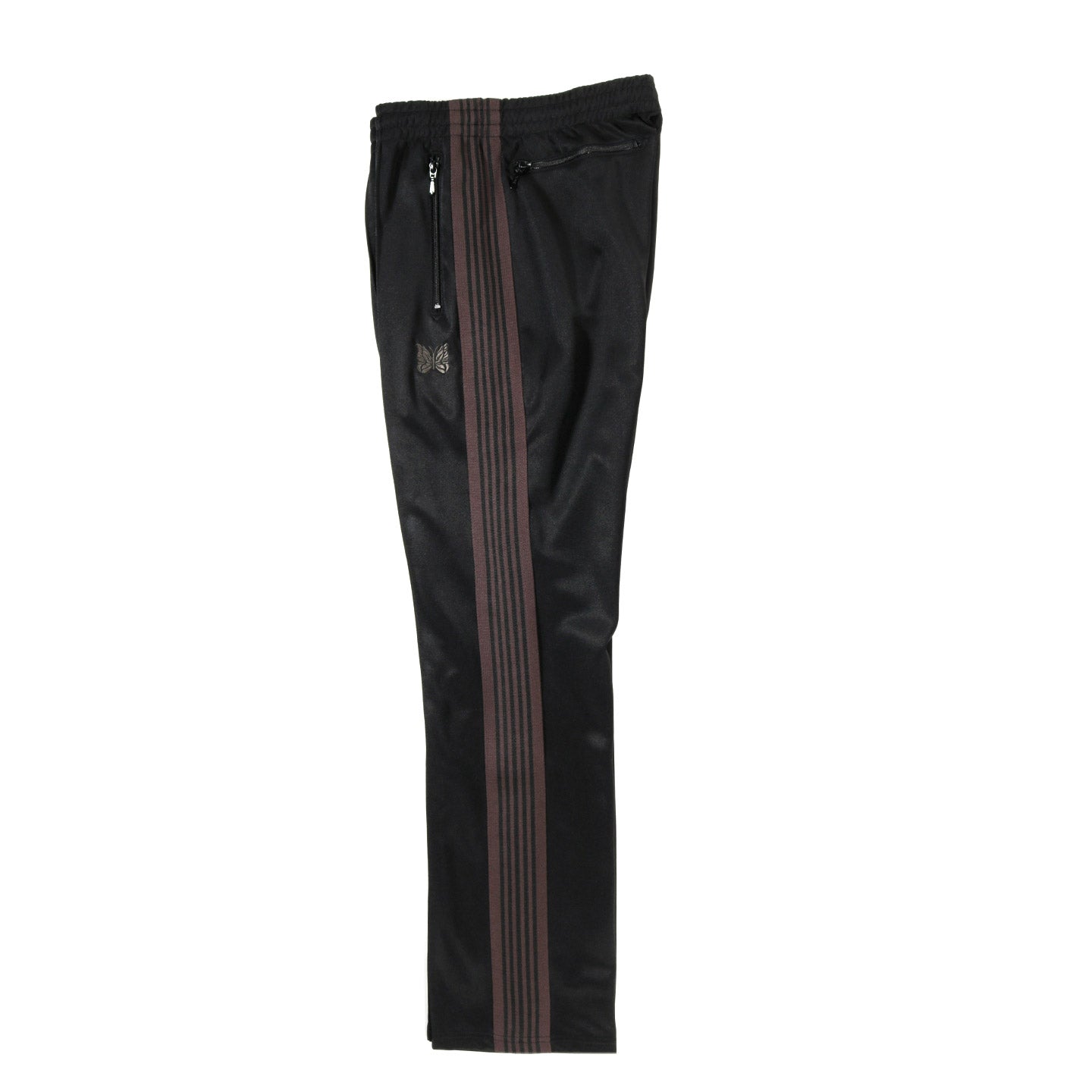 NEEDLES NARROW TRACK PANT POLY SMOOTH BLACK