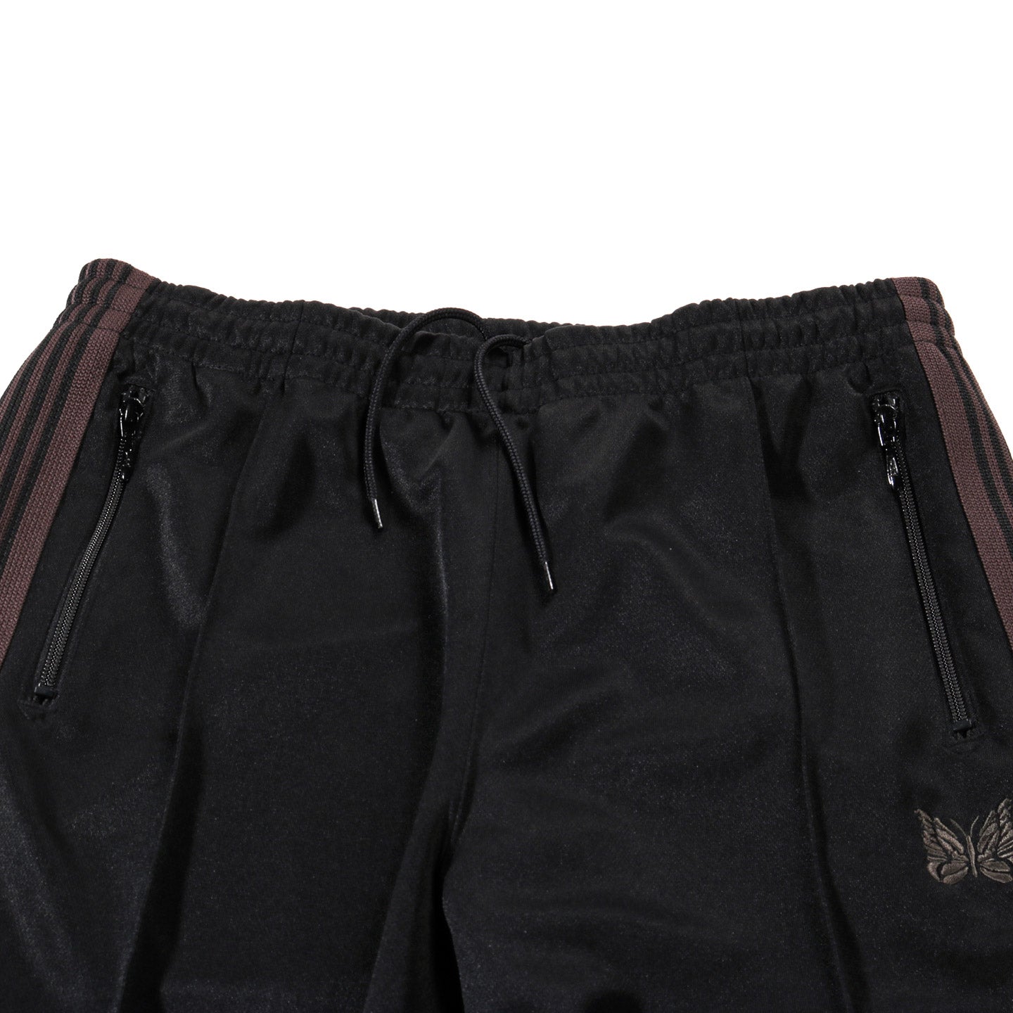 NEEDLES NARROW TRACK PANT POLY SMOOTH BLACK