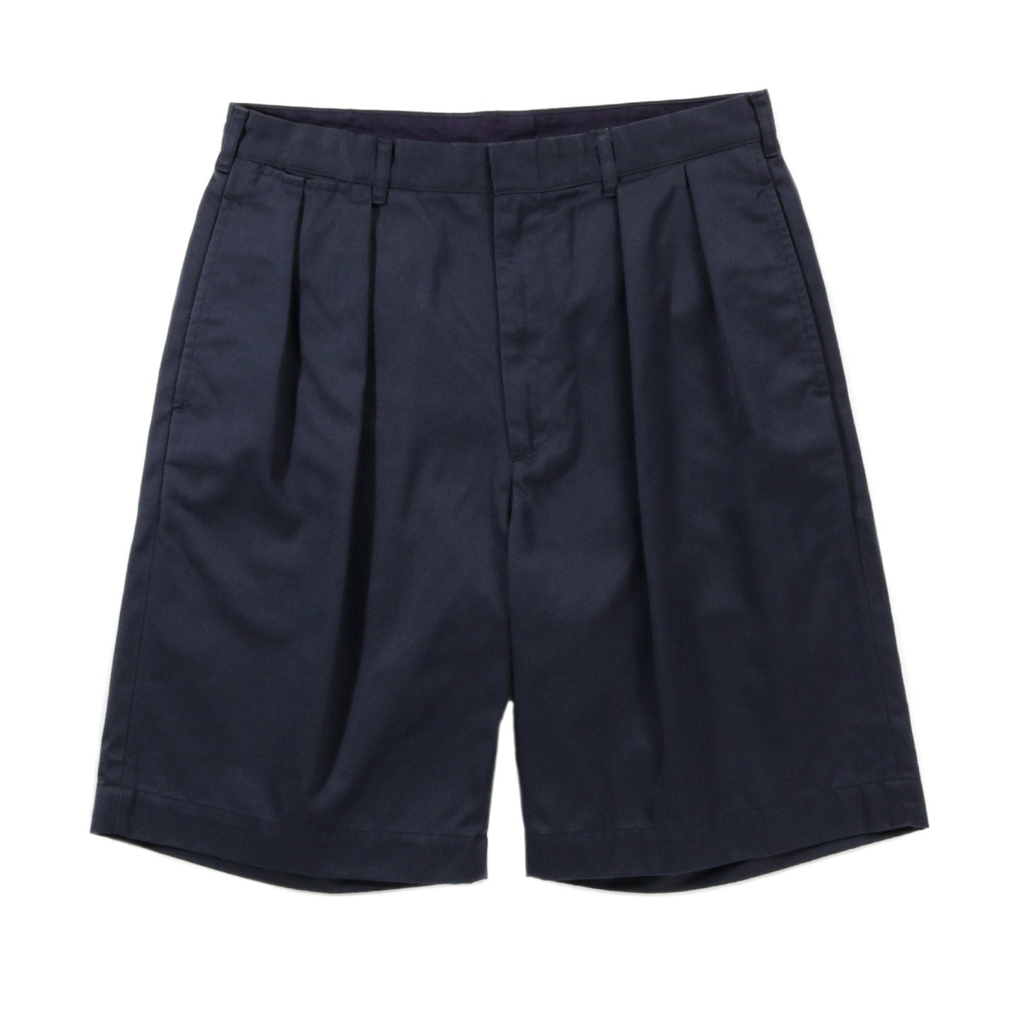 NANAMICA DOUBLE PLEAT CHINO SHORTS NAVY