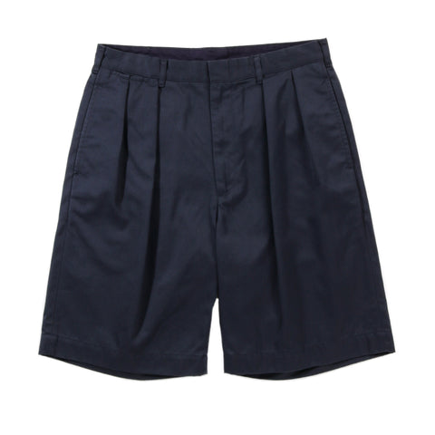 NANAMICA DOUBLE PLEAT CHINO SHORTS NAVY