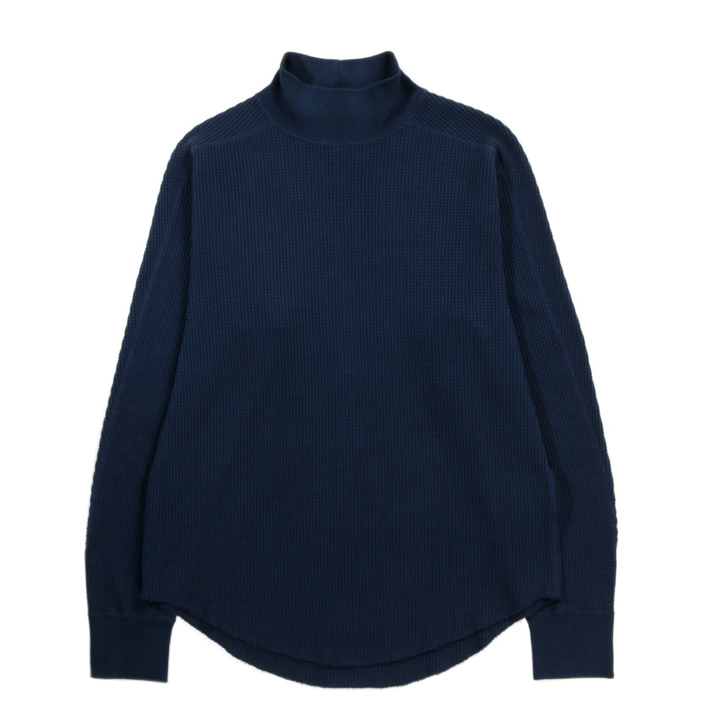 NANAMICA MOCK NECK THERMAL SWEAT NAVY