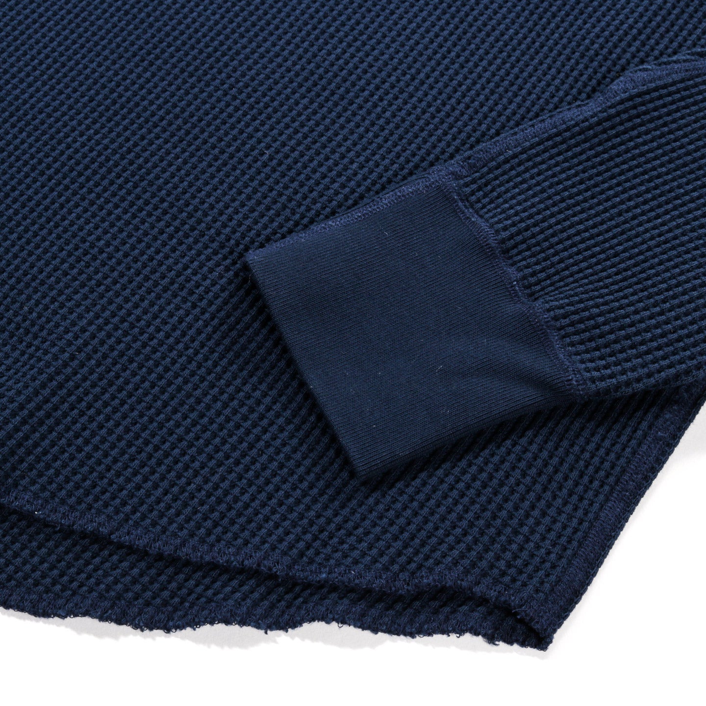 NANAMICA MOCK NECK THERMAL SWEAT NAVY