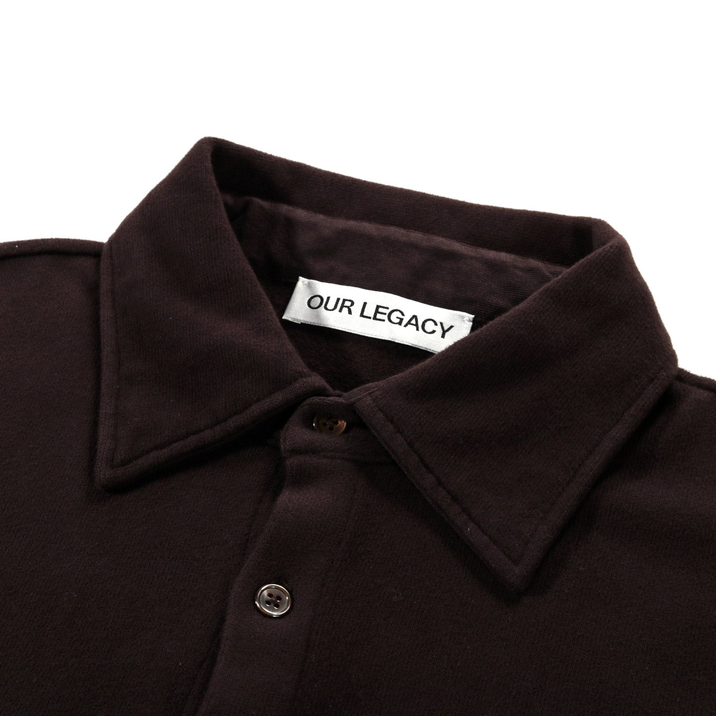 OUR LEGACY RECOVERY SHIRT DEEP BROWN FUZZY FLEECE