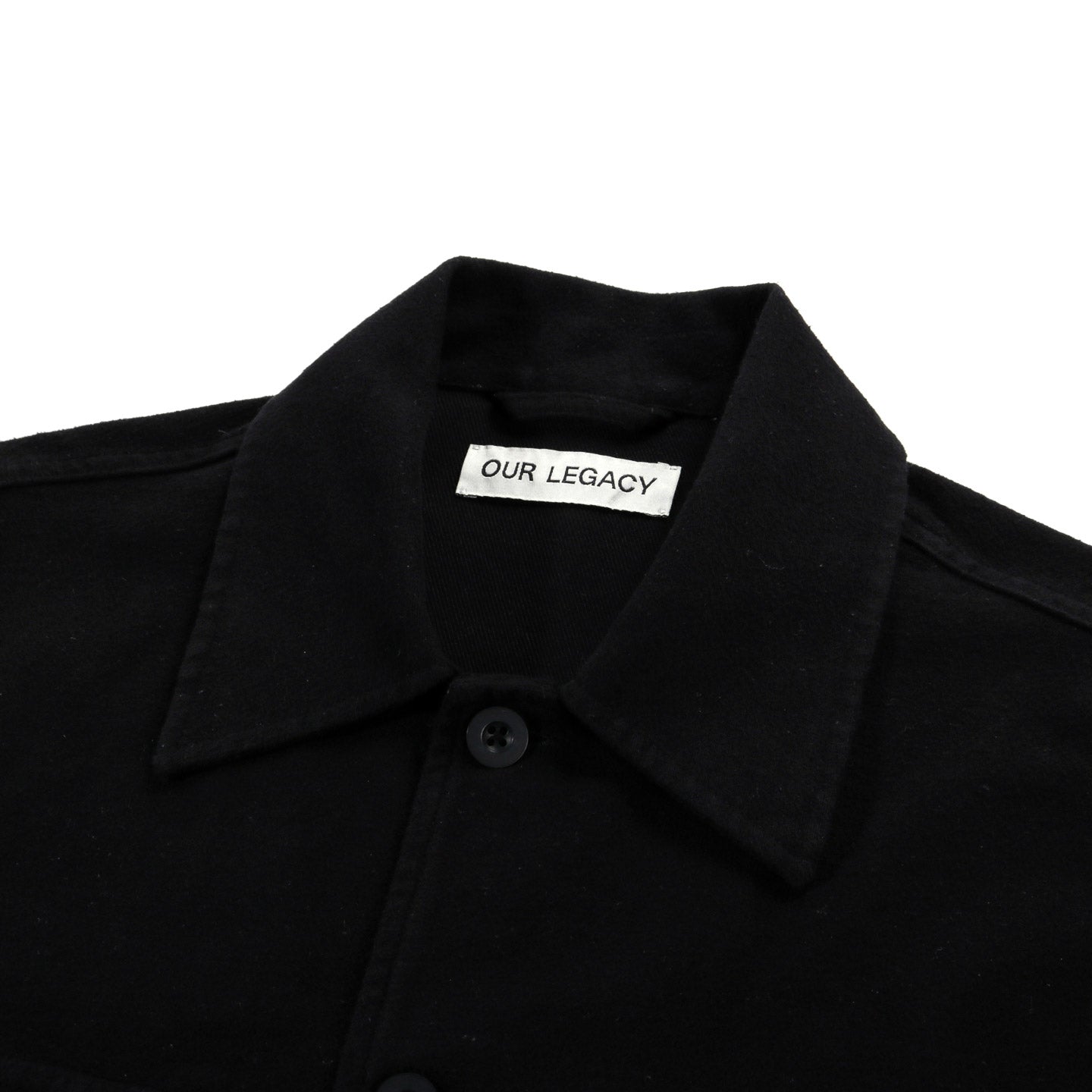 OUR LEGACY EVENING COACH JACKET BLACK BRUSHED COTTON | TODAY CLOTHING