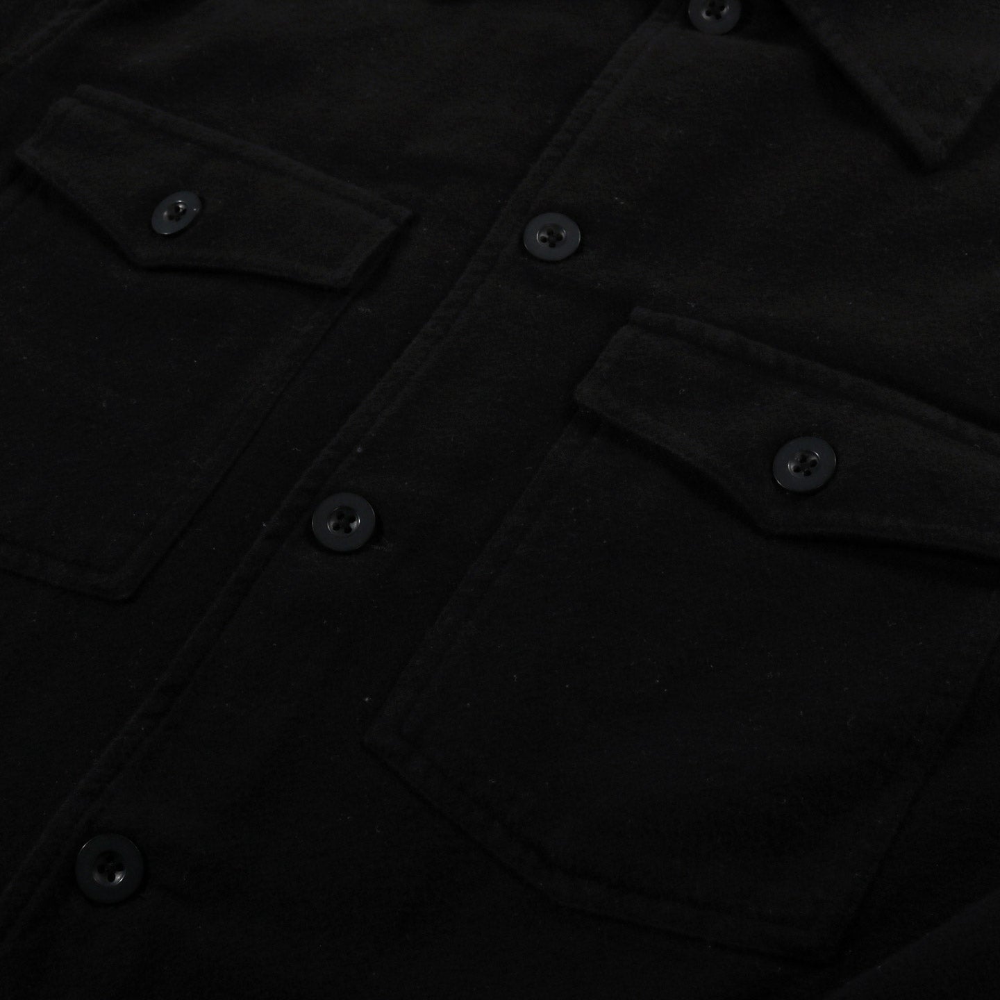 OUR LEGACY EVENING COACH JACKET BLACK BRUSHED COTTON