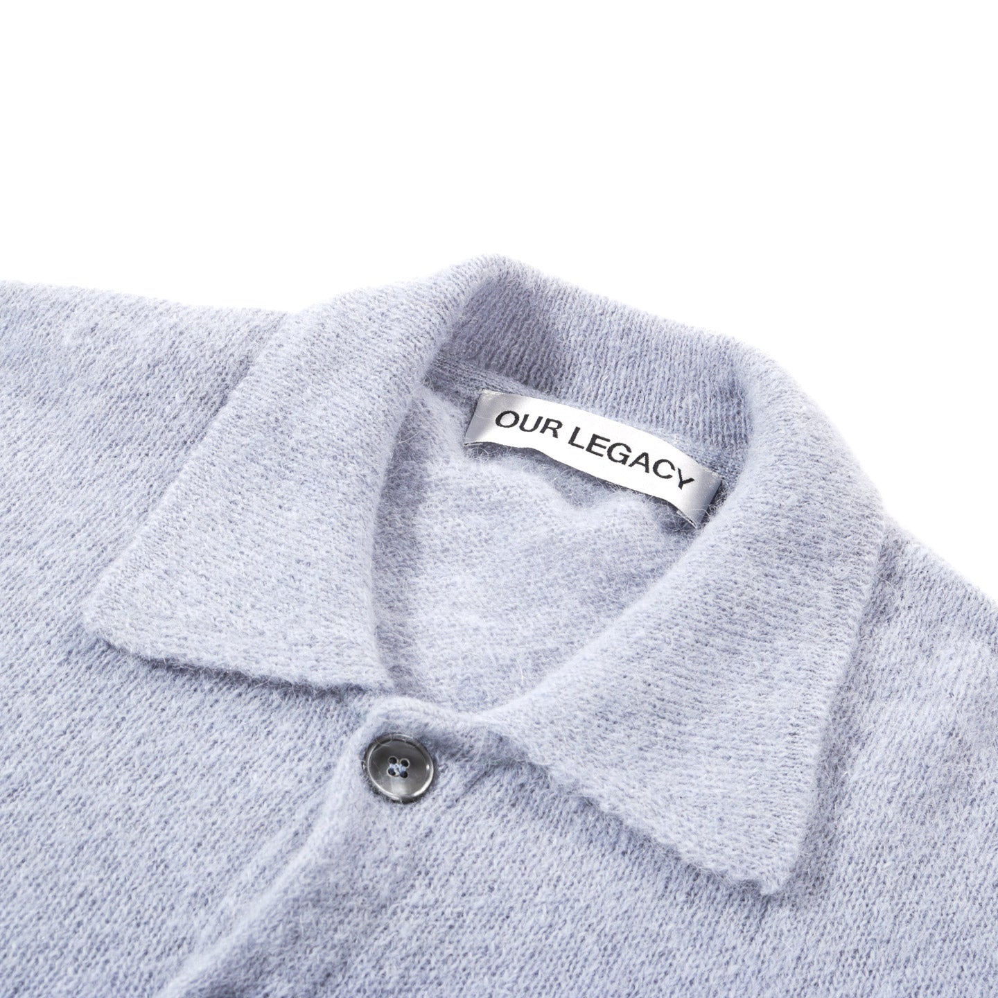 OUR LEGACY EVENING POLO LIVID BLUE FUZZY ALPACA