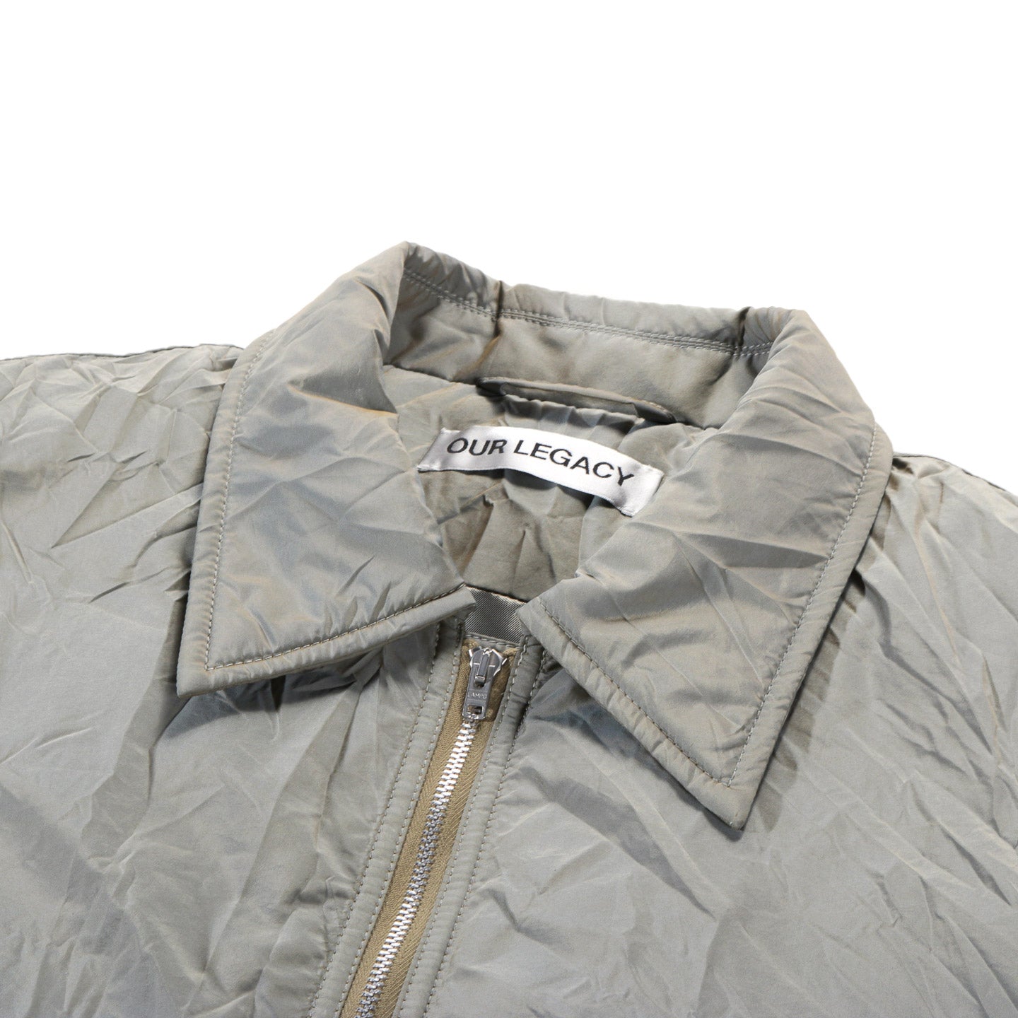 OUR LEGACY SLIGHT JACKET SHINING OLIVE CRINKLE SOLARO