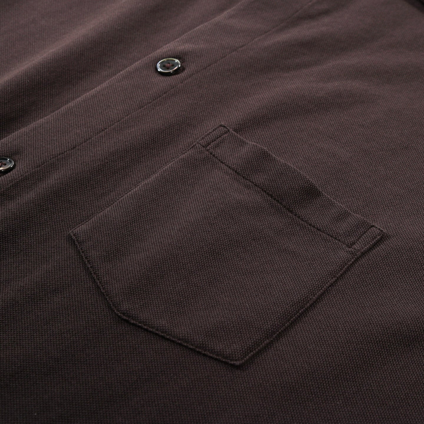 OUR LEGACY ANALOG SHIRT DEEP BROWN SUPER MALL PIQUE