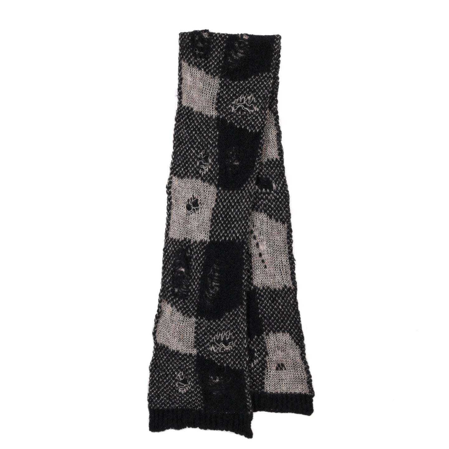 OUR LEGACY PAST SCARF BLACK DESTRUCTIVE GINGHAM