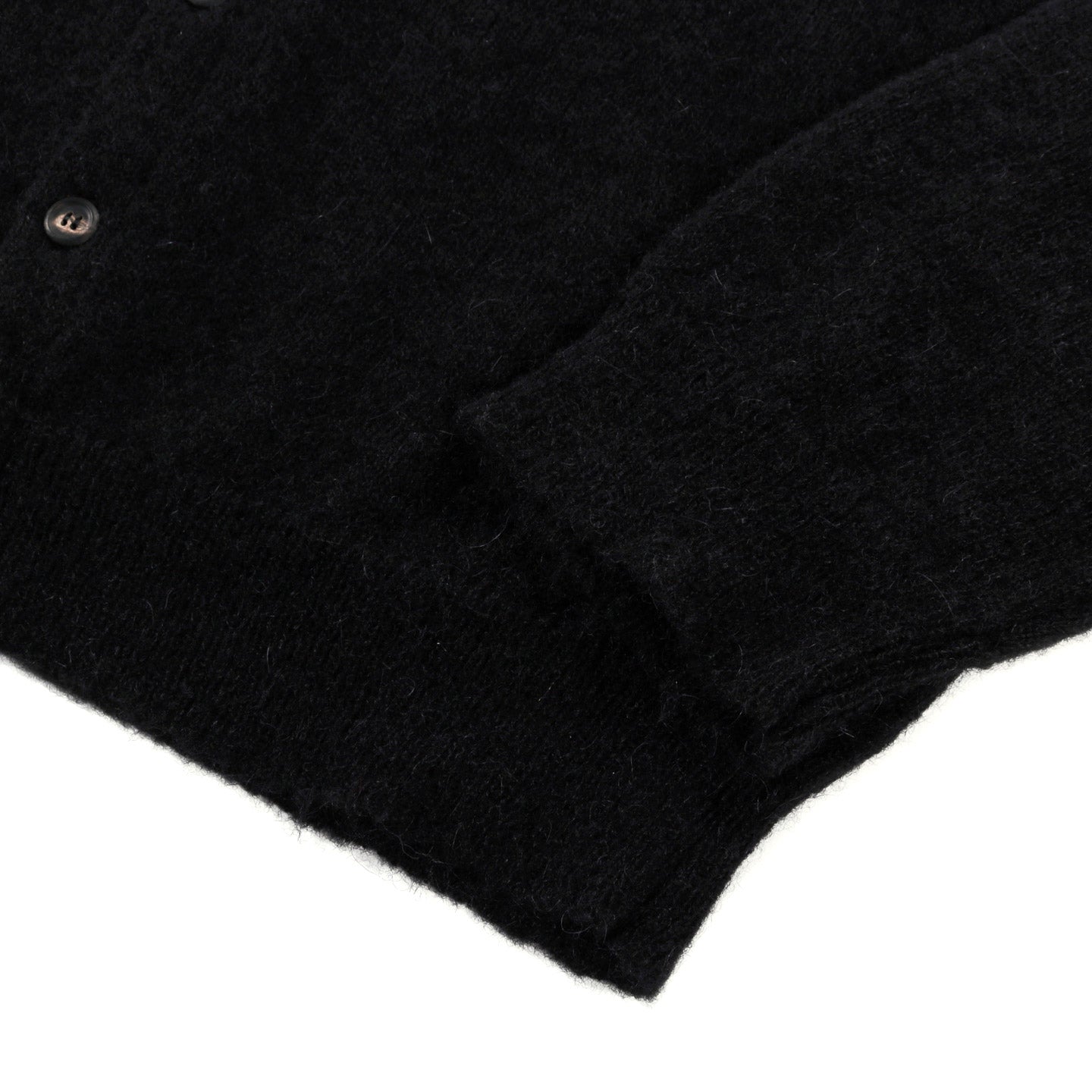 OUR LEGACY EVENING POLO BLACK FUZZY ALPACA