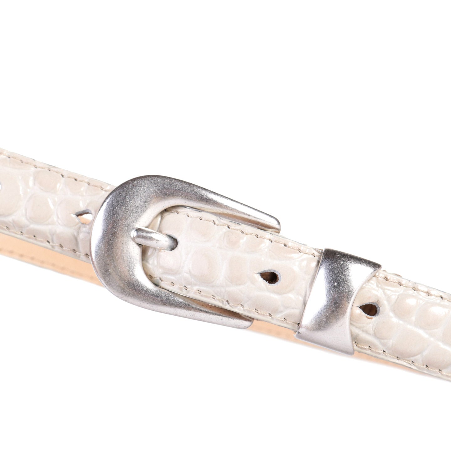 OUR LEGACY 2CM BELT VANILLA CROC BULL HIDE