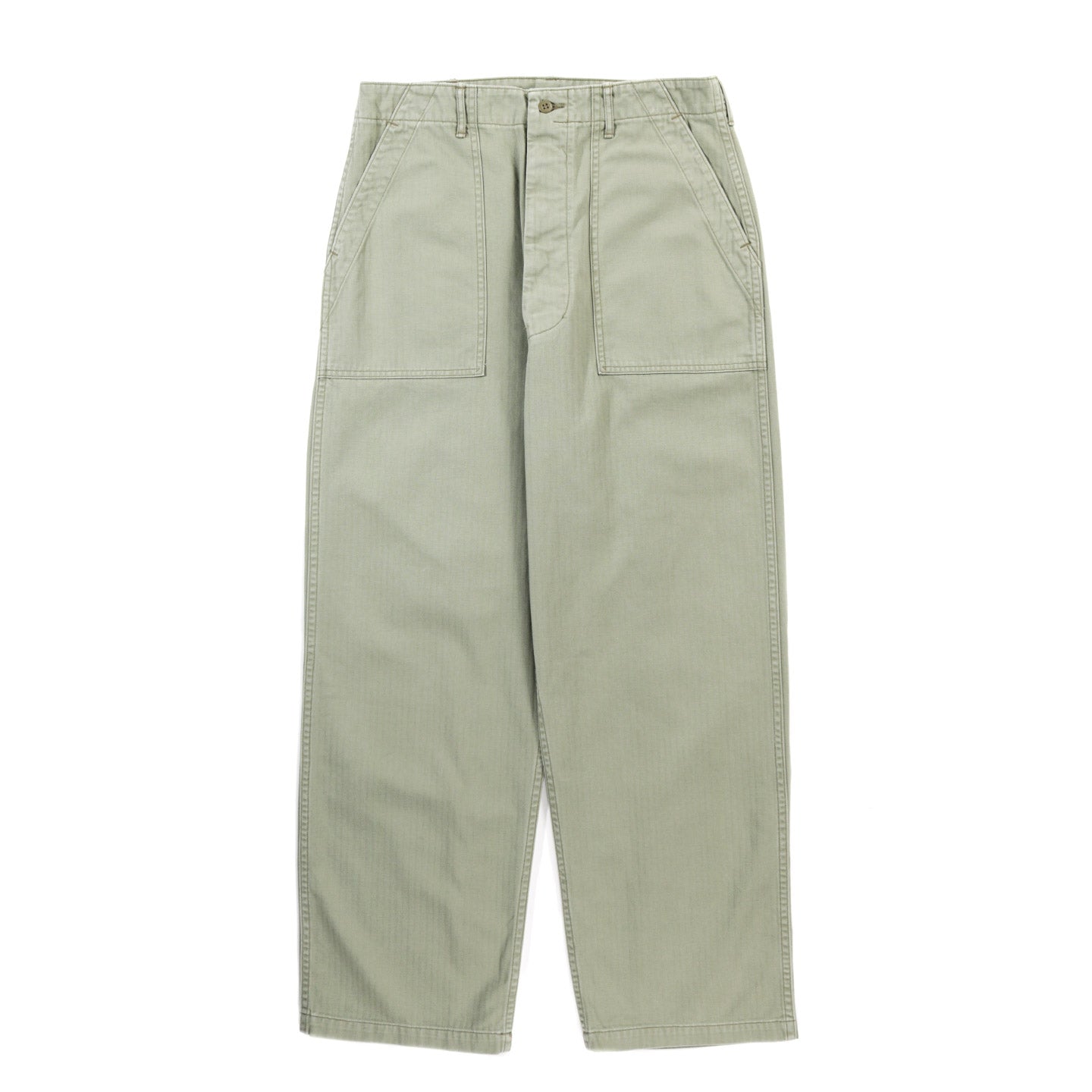 ORSLOW HERRINGBONE TWILL SUMMER FATIGUE PANTS GREEN