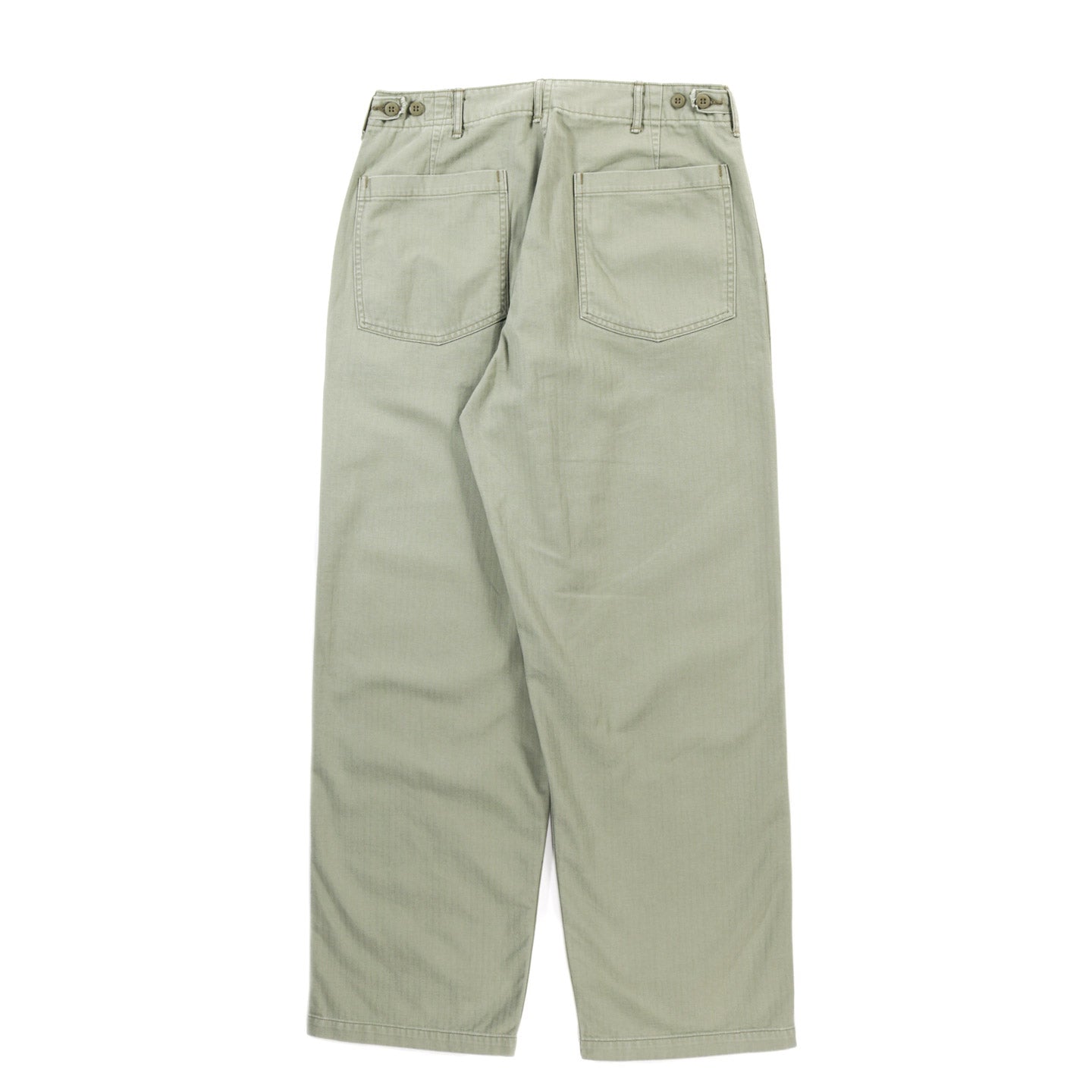 ORSLOW HERRINGBONE TWILL SUMMER FATIGUE PANTS GREEN