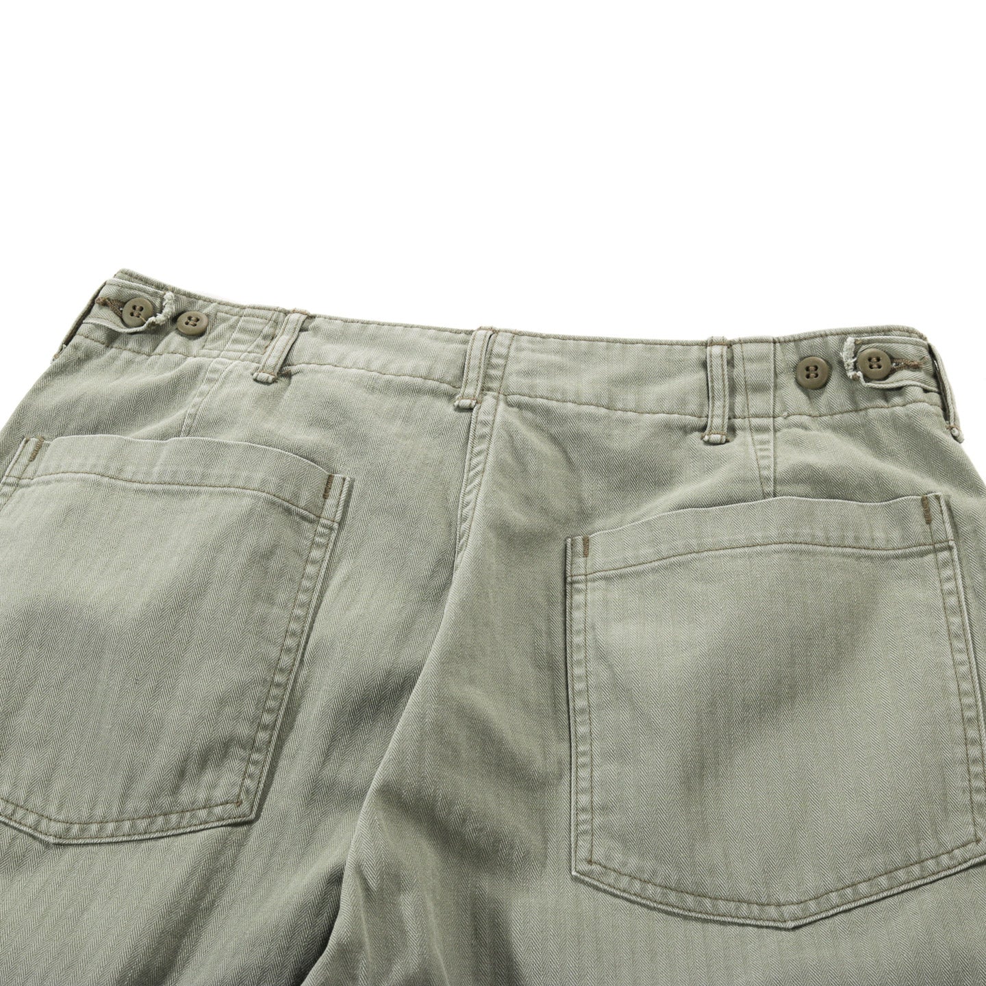 ORSLOW HERRINGBONE TWILL SUMMER FATIGUE PANTS GREEN