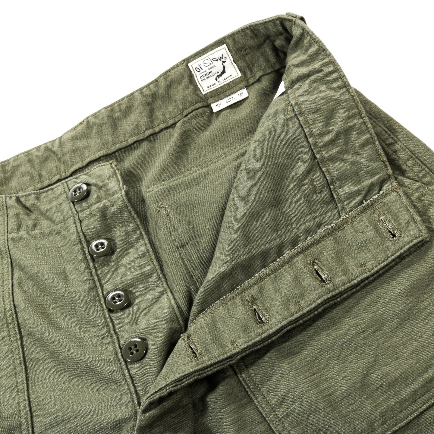 ORSLOW VINTAGE FIT FATIGUE PANTS DARK OLIVE