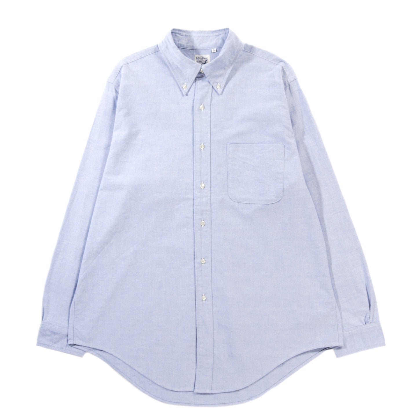 ORSLOW OXFORD STANDARD BUTTON DOWN SHIRT LIGHT BLUE