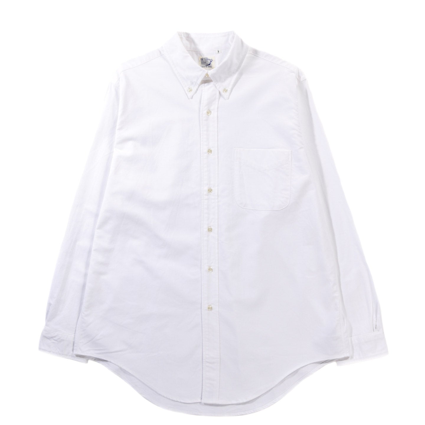 ORSLOW OXFORD STANDARD BUTTON DOWN SHIRT WHITE