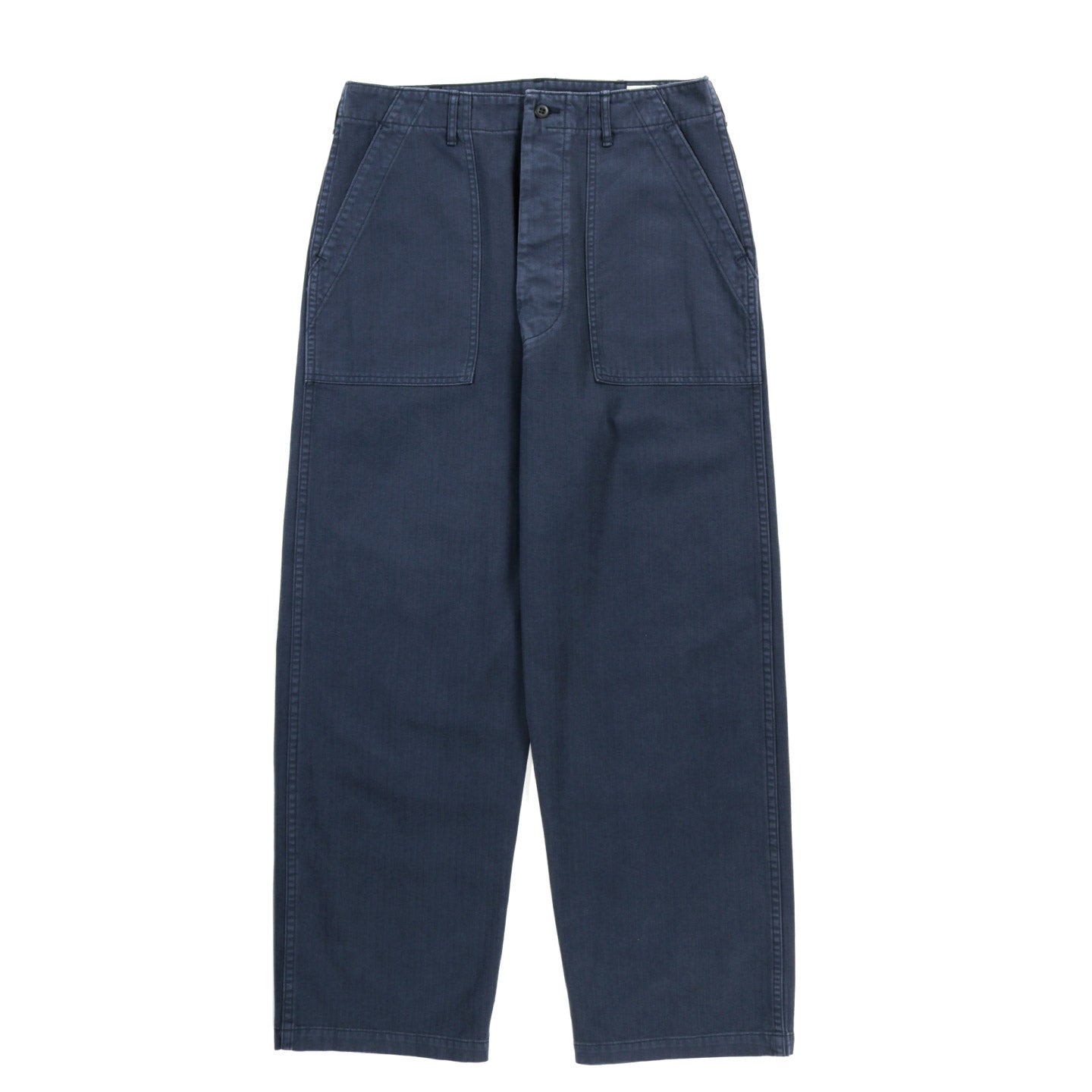 ORSLOW HERRINGBONE TWILL SUMMER FATIGUE PANTS NAVY