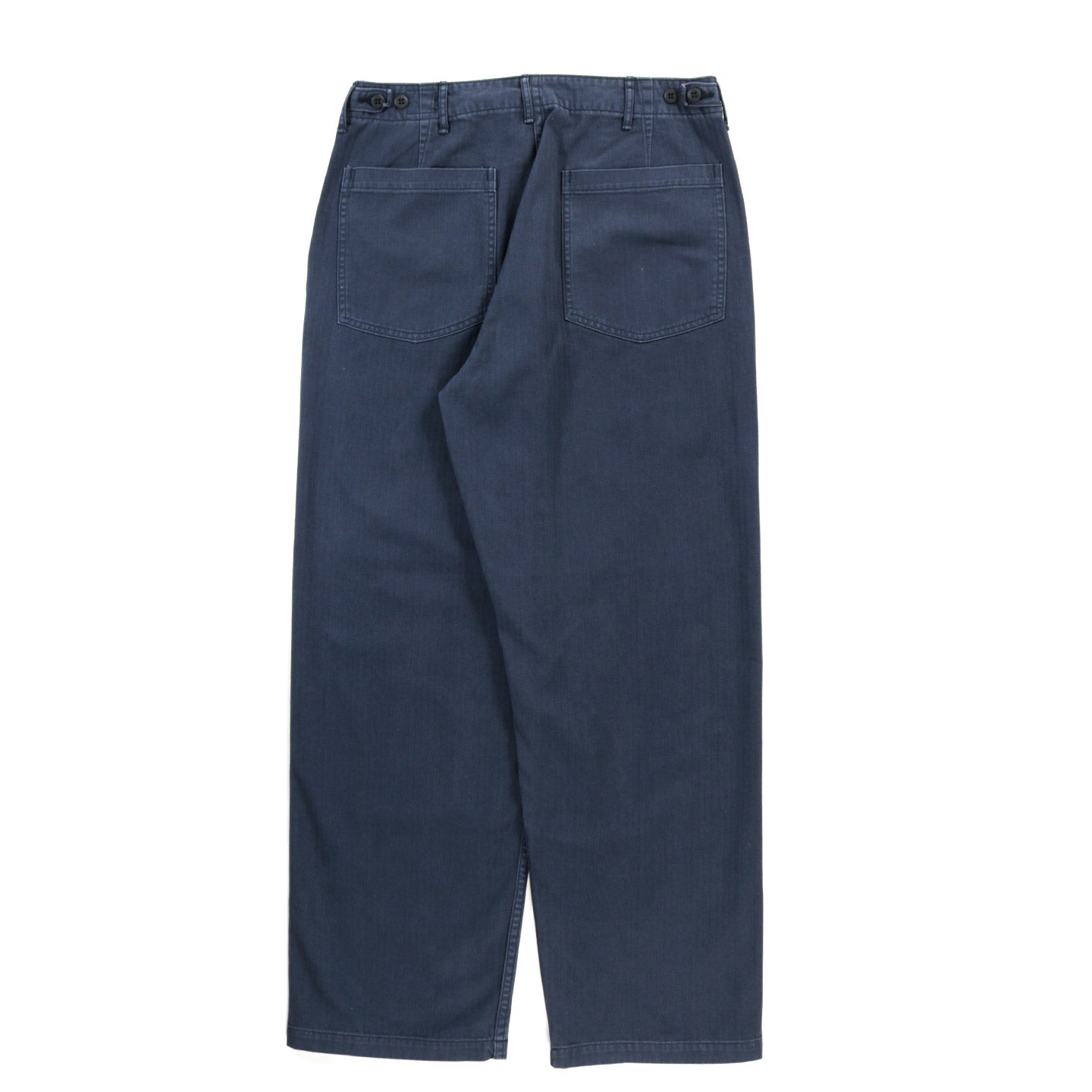 ORSLOW HERRINGBONE TWILL SUMMER FATIGUE PANTS NAVY