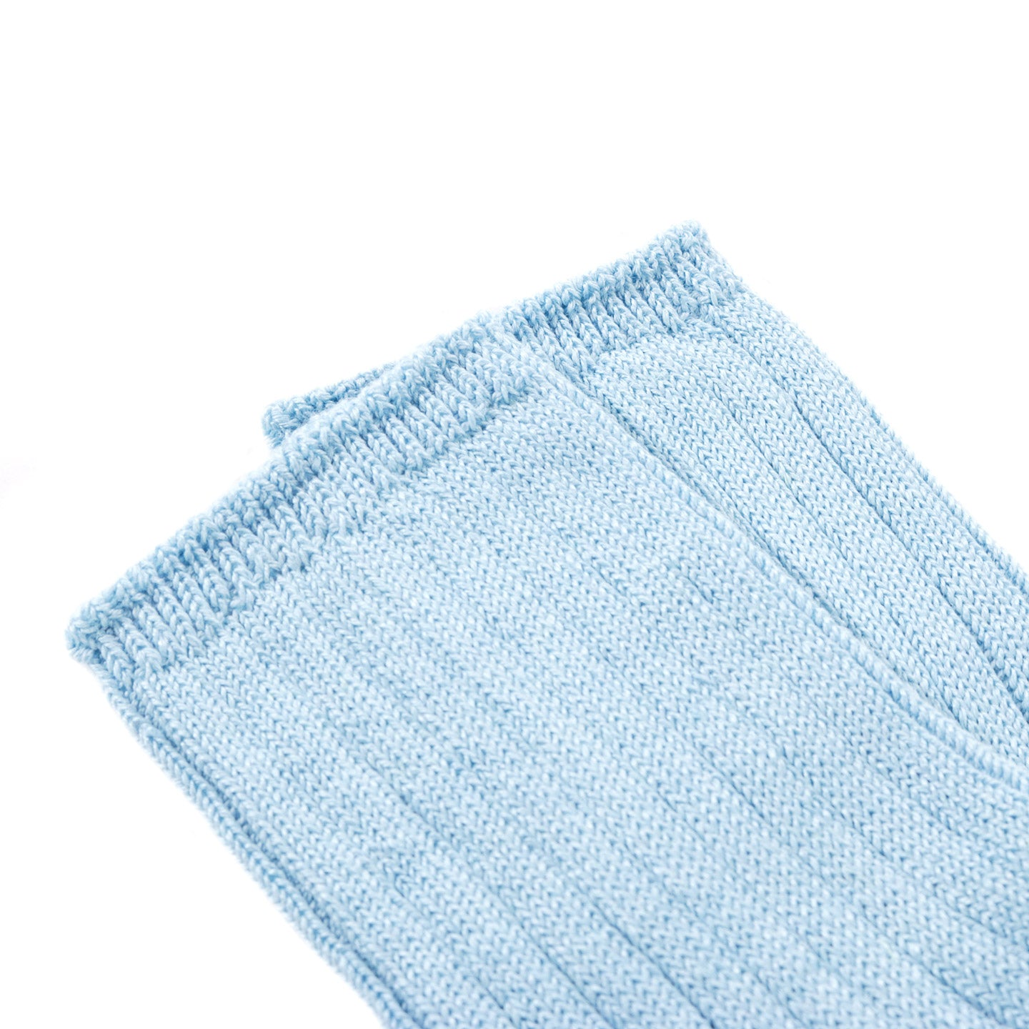 ROTOTO LINEN COTTON RIBBED ANKLE SOCKS SKY BLUE