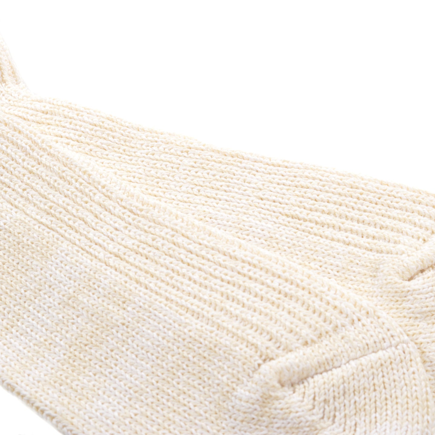 ROTOTO RECYCLED COTTON MARL SOCKS RAW WHITE