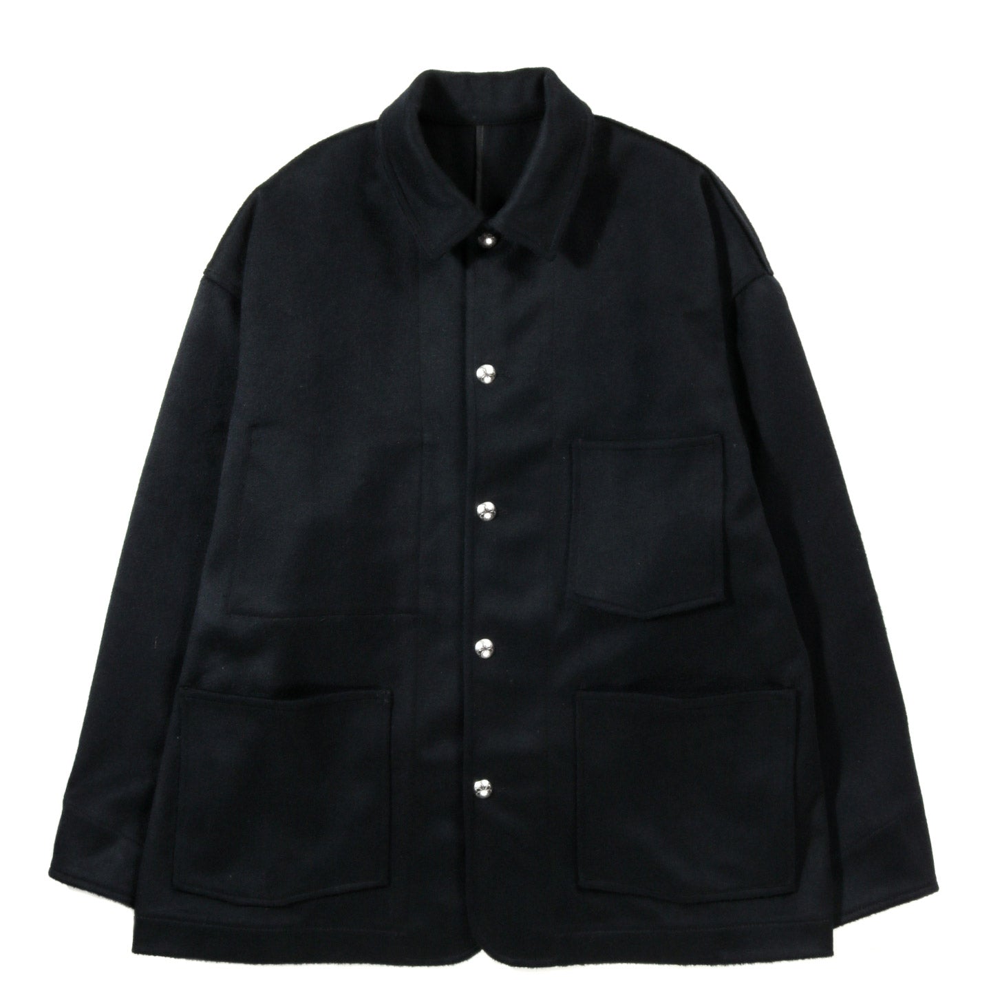 S.K. MANOR HILL BARN COAT BLACK WOOL