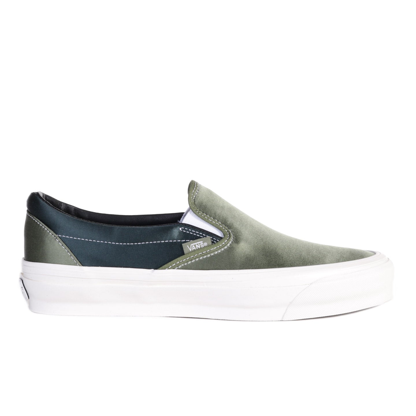 VANS PREMIUM CLASSICS SLIP-ON REISSUE 98 LX LODEN GREEN SATIN