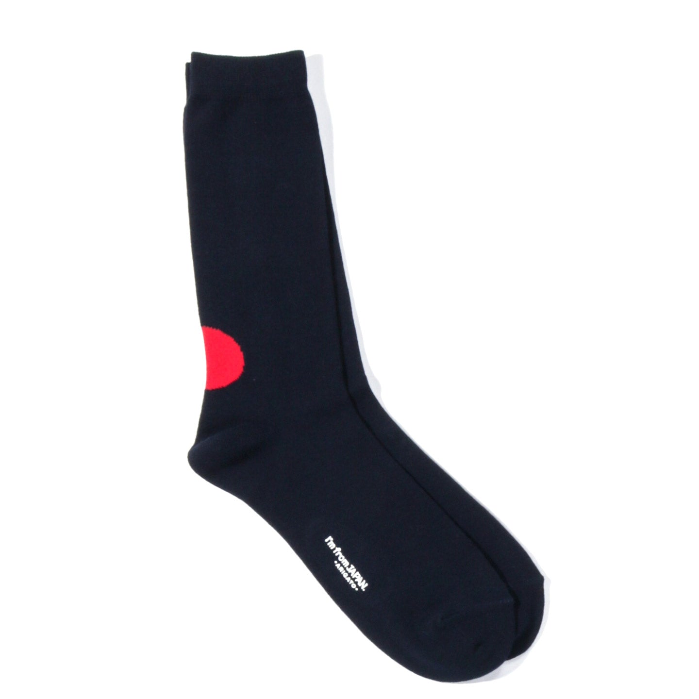 BLUE BLUE JAPAN BACK SIDE FLAG SOCKS NAVY