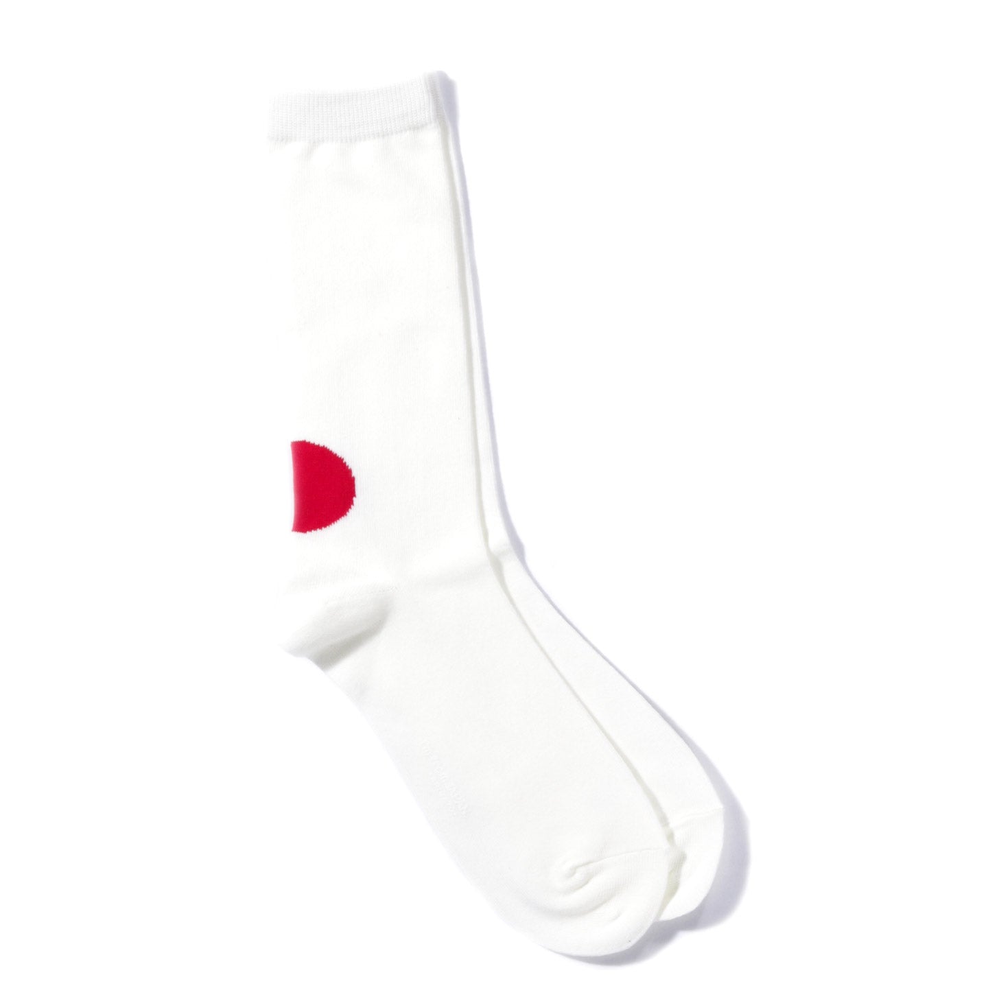 BLUE BLUE JAPAN BACK SIDE FLAG SOCKS NATURAL