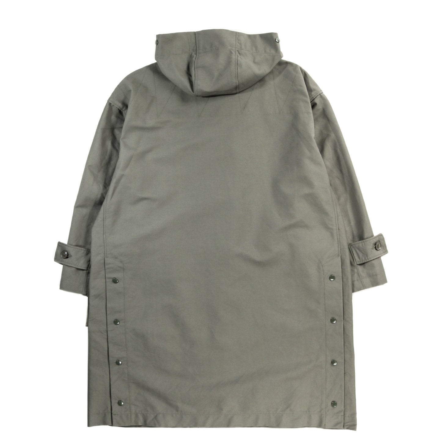 ENGINEERED GARMENTS OVERSIZED FIREMAN DUFFLE COAT OLIVE COTTON DOUBLE