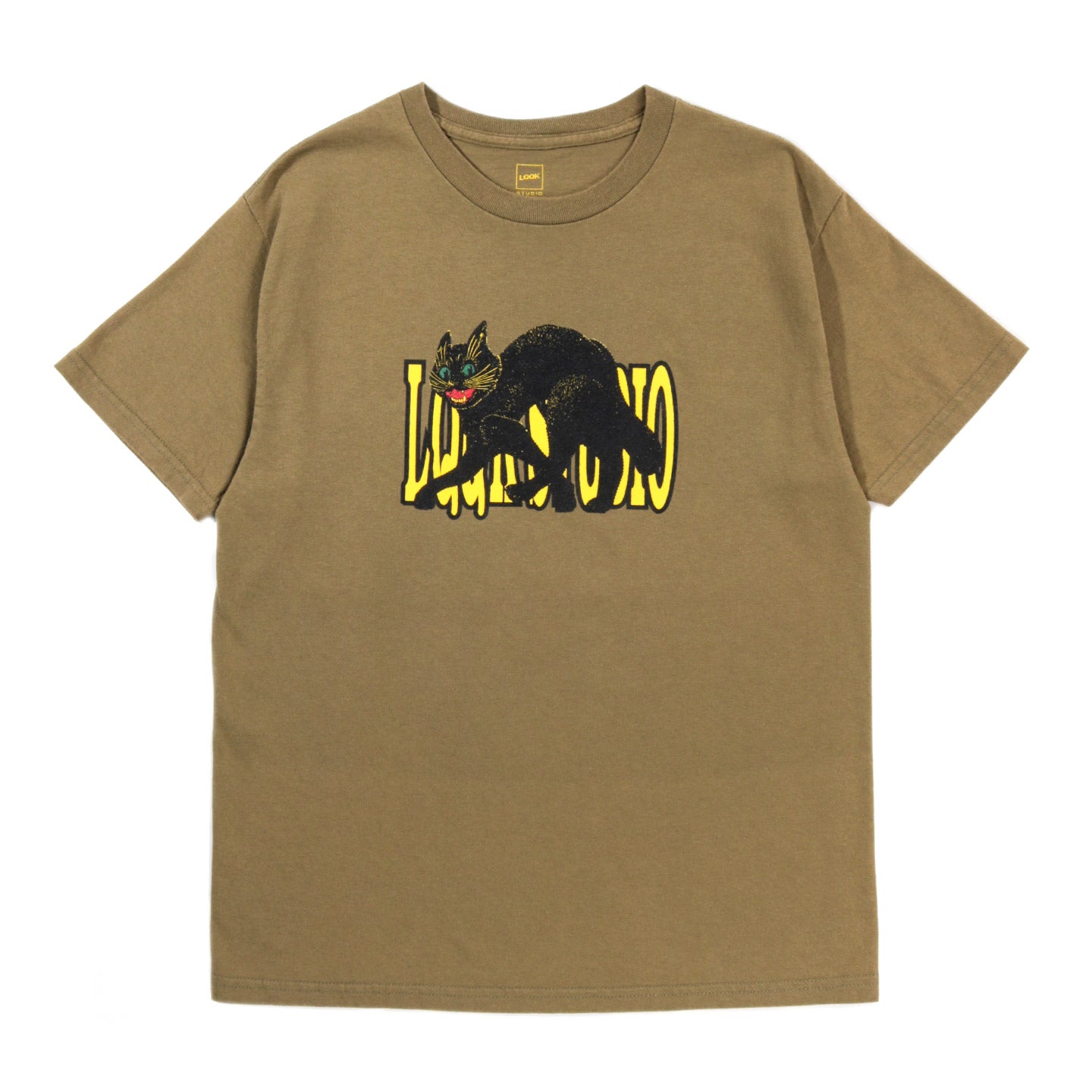 LQQK STUDIO CAT TEE ARMY GREEN