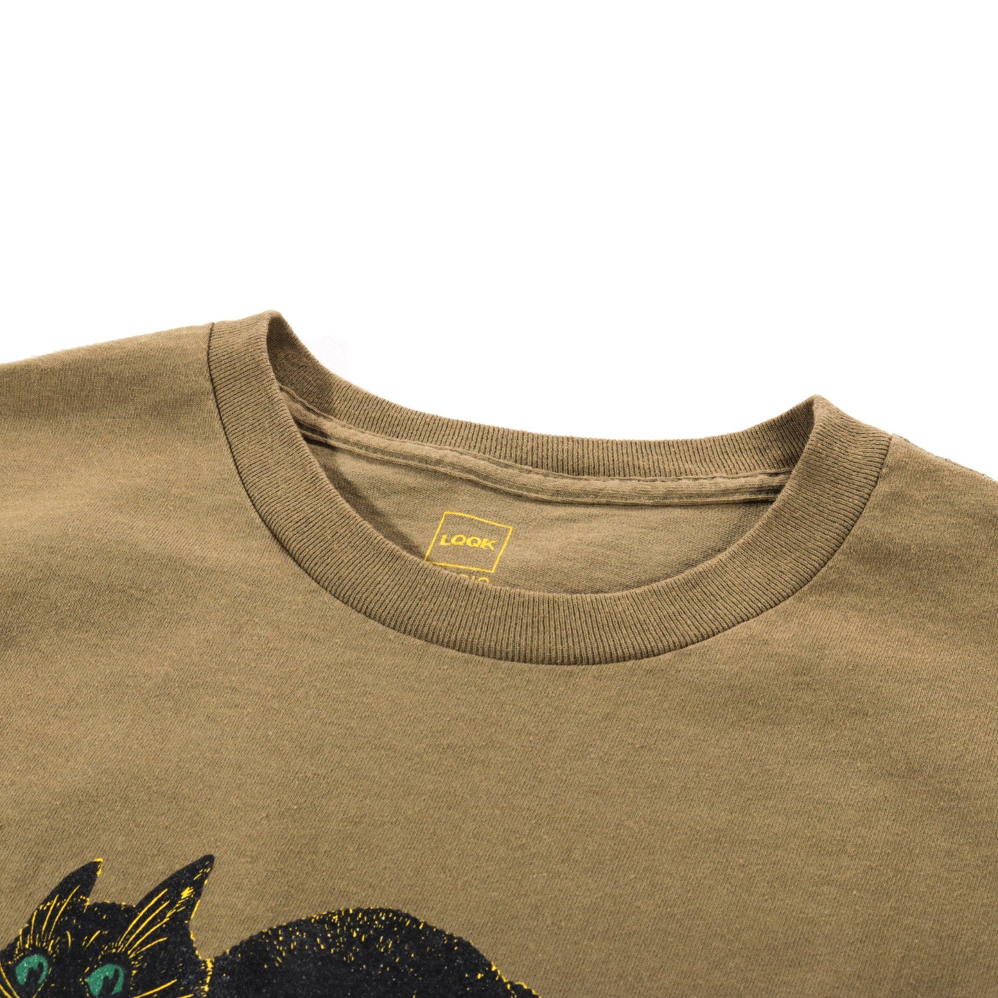 LQQK STUDIO CAT TEE ARMY GREEN