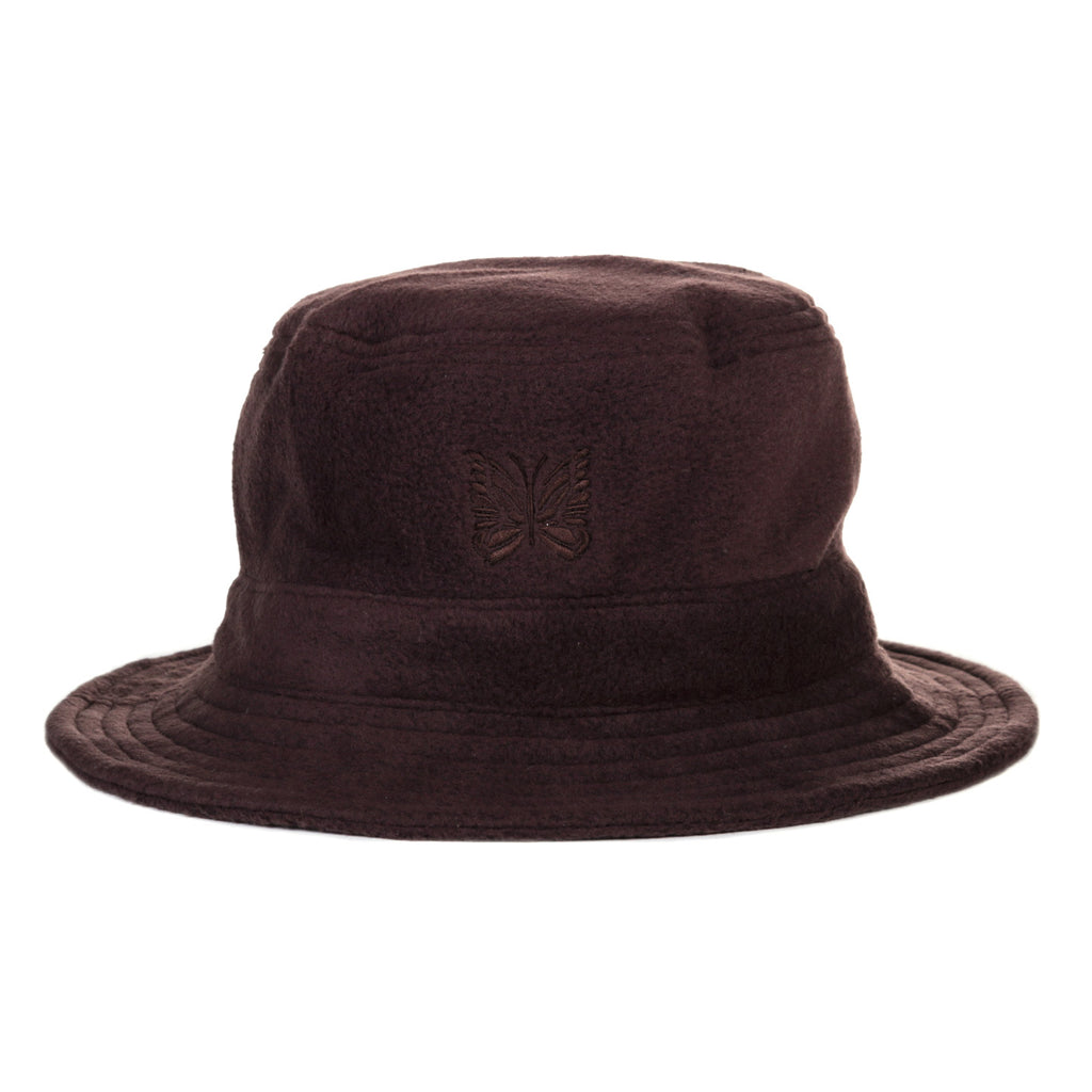 NEEDLES BUCKET HAT POLY FLEECE BROWN