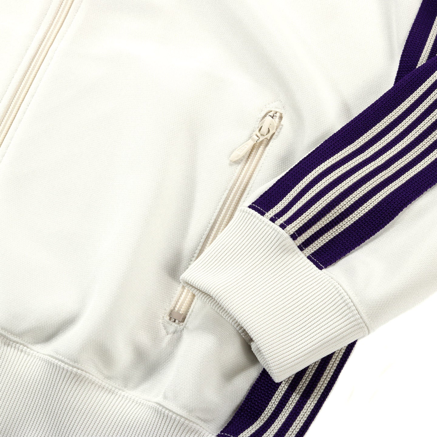 NEEDLES TRACK JACKET POLY SMOOTH ICE WHITE