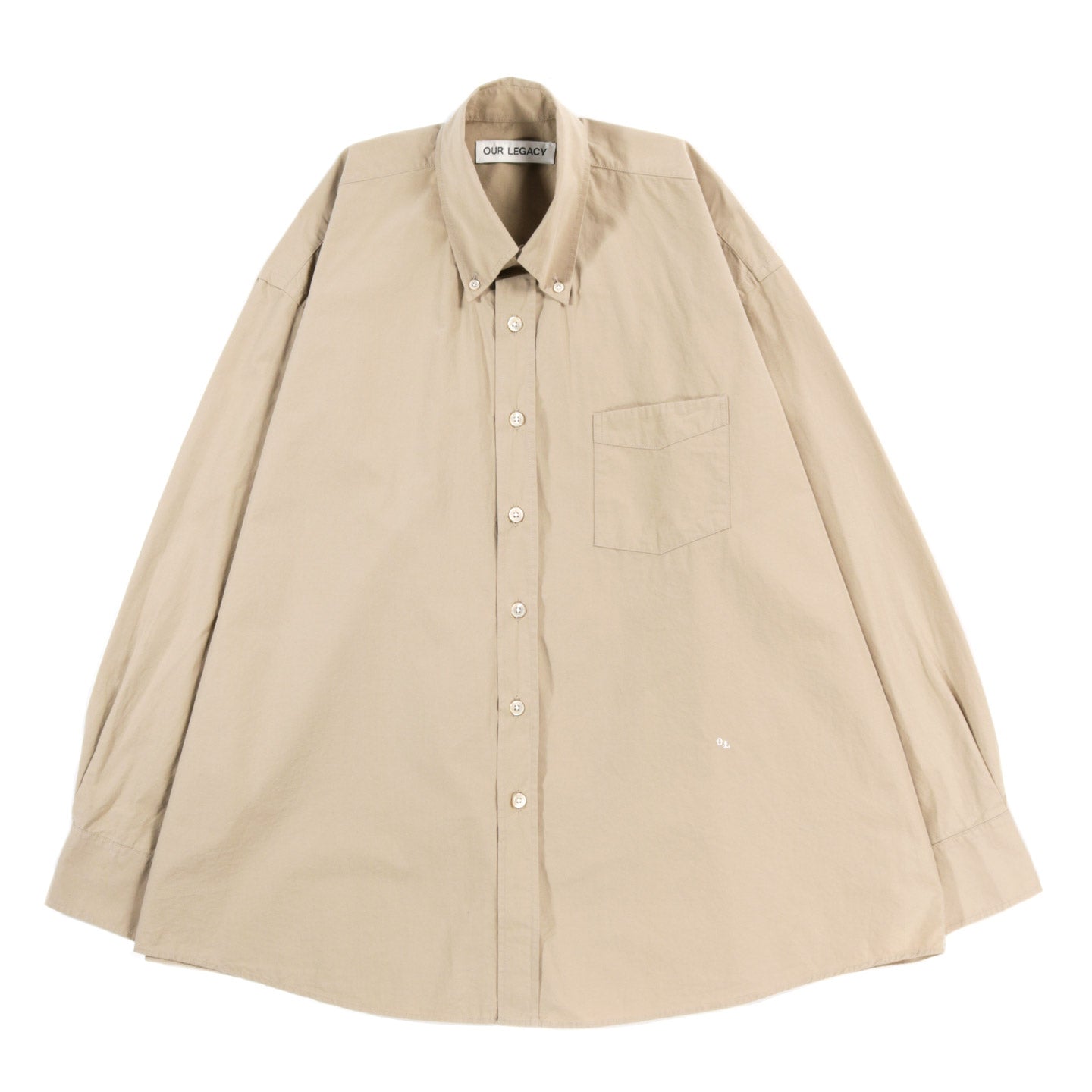 OUR LEGACY BORROWED BD SHIRT KHAKI HUMBLE COTTON | TODAY CLOTHING